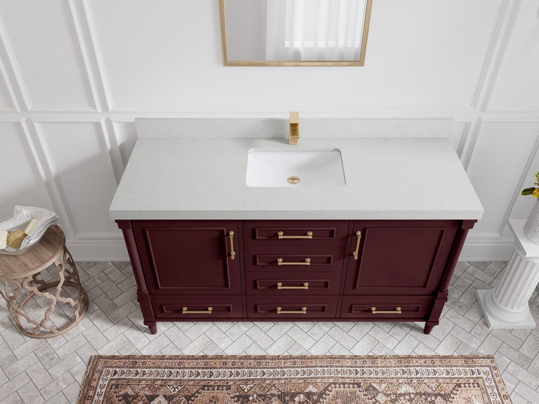 Aberdeen 60 in. W x 22 in. D Single Sink Bathroom Vanity - Willow Bath and Vanity