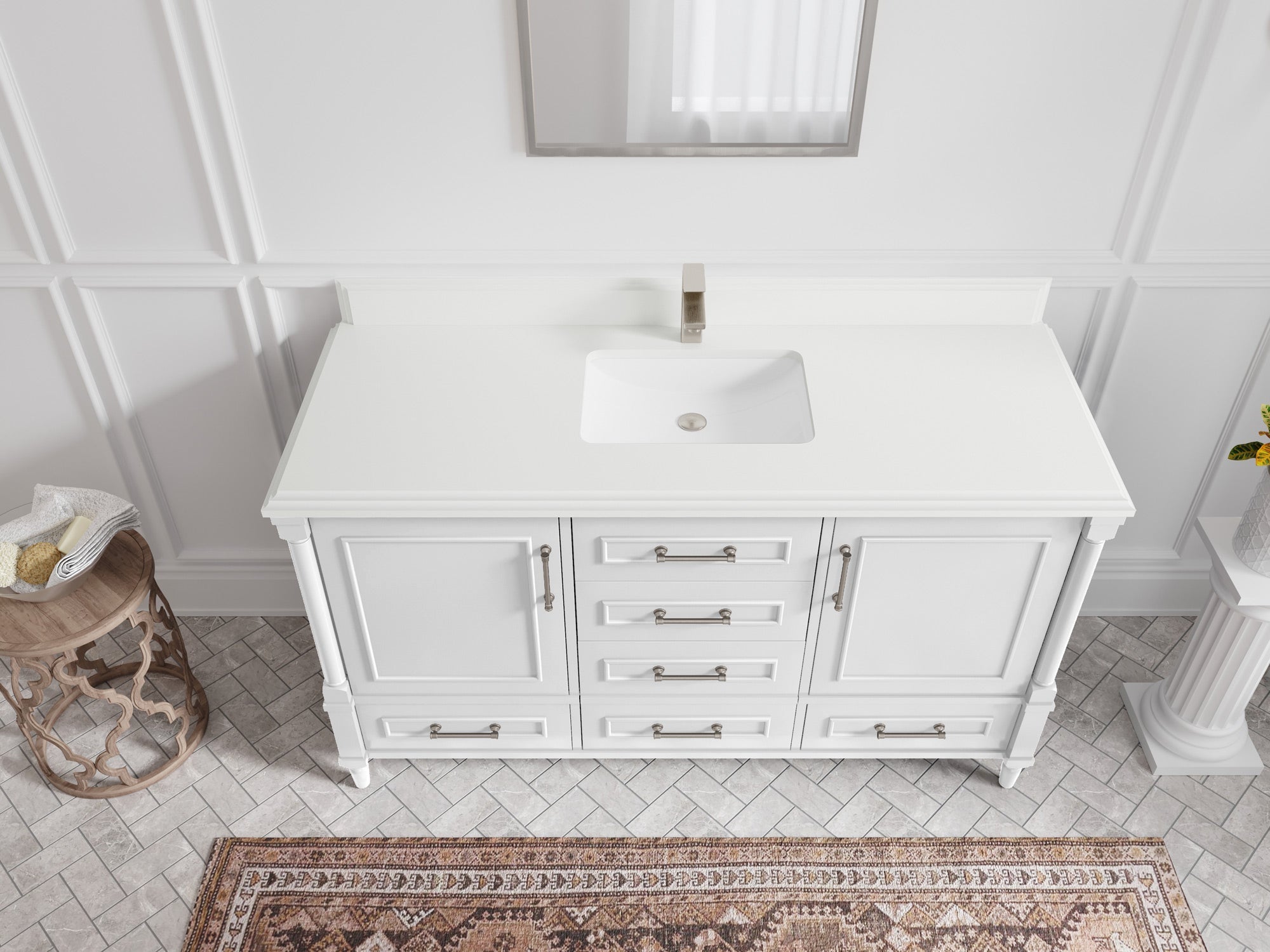 Aberdeen 60 in. W x 22 in. D Single Sink Bathroom Vanity - Willow Bath and Vanity