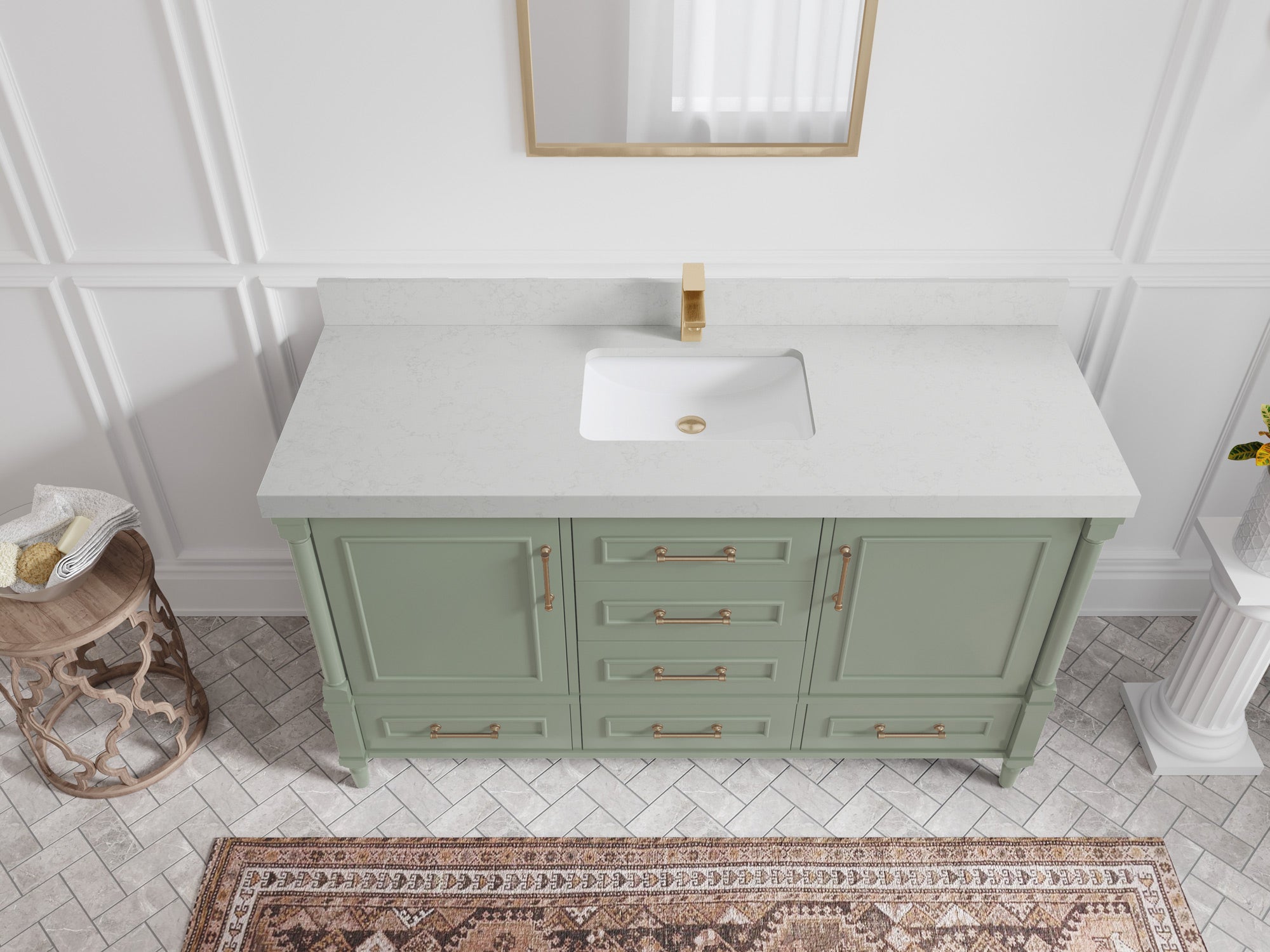 Aberdeen 60 in. W x 22 in. D Single Sink Bathroom Vanity - Willow Bath and Vanity
