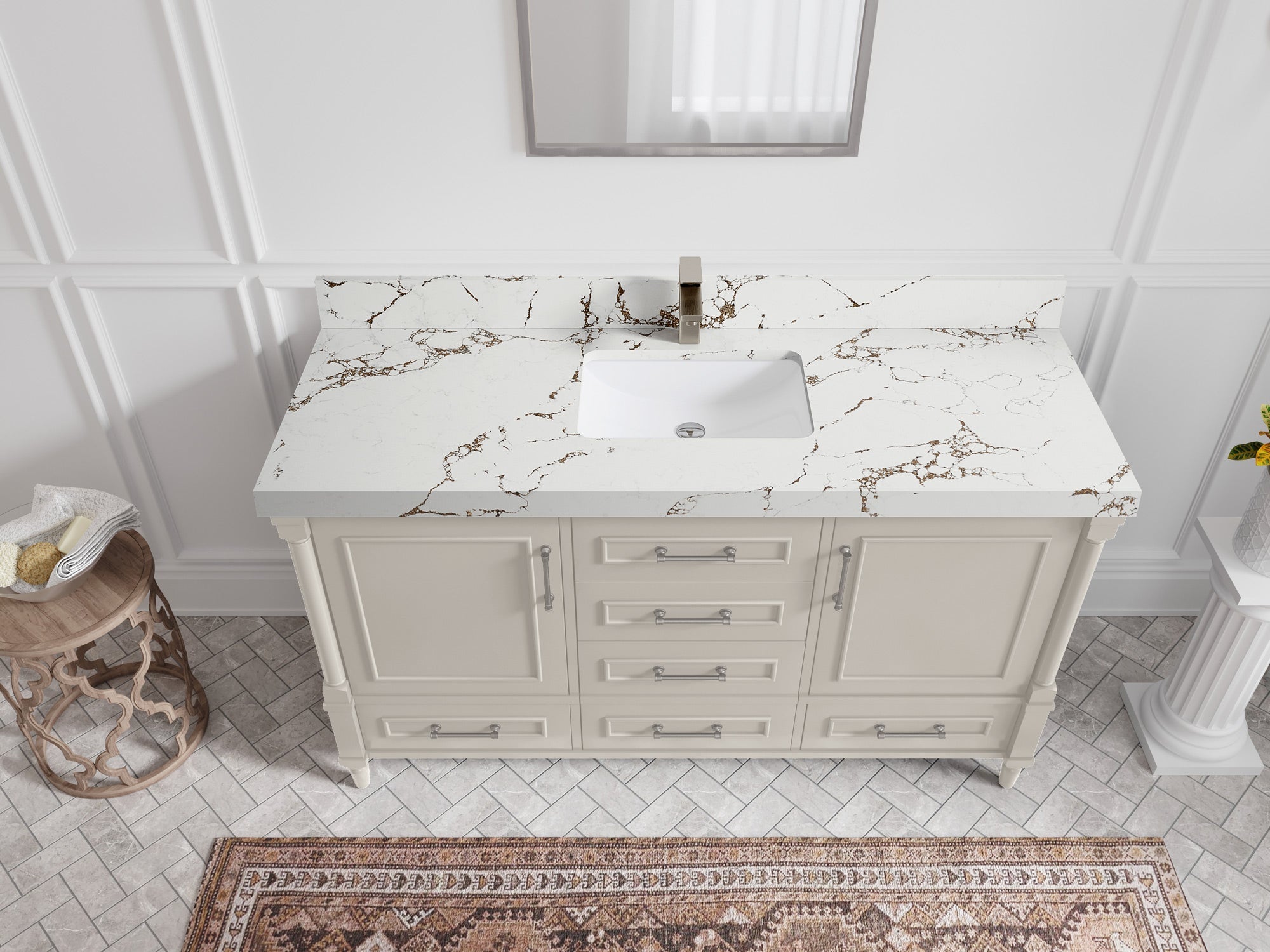 Aberdeen 60 in. W x 22 in. D Single Sink Bathroom Vanity - Willow Bath and Vanity