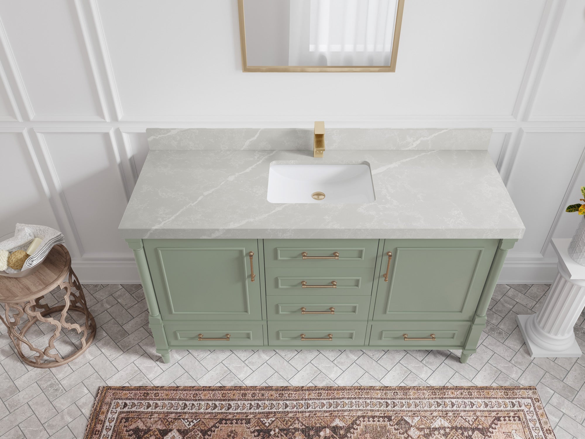 Aberdeen 60 in. W x 22 in. D Single Sink Bathroom Vanity - Willow Bath and Vanity