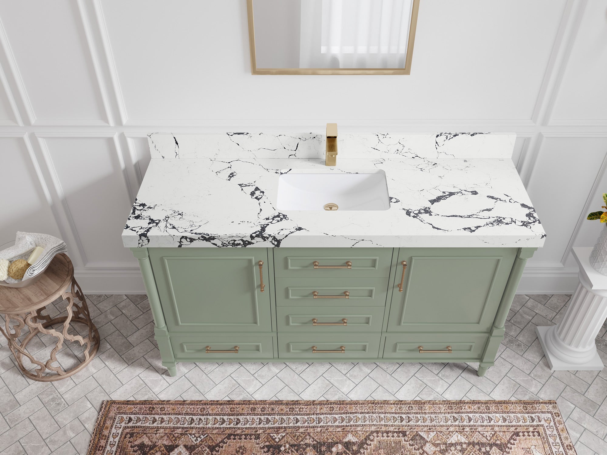 Aberdeen 60 in. W x 22 in. D Single Sink Bathroom Vanity - Willow Bath and Vanity