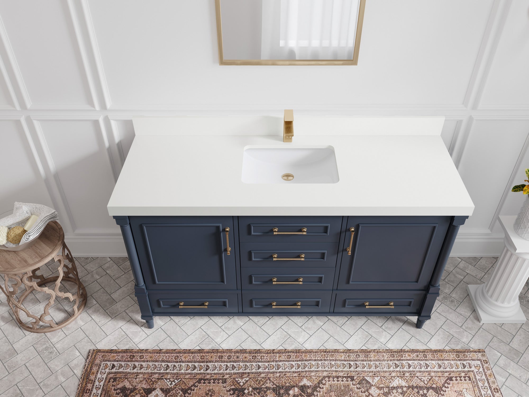 Aberdeen 60 in. W x 22 in. D Single Sink Bathroom Vanity - Willow Bath and Vanity