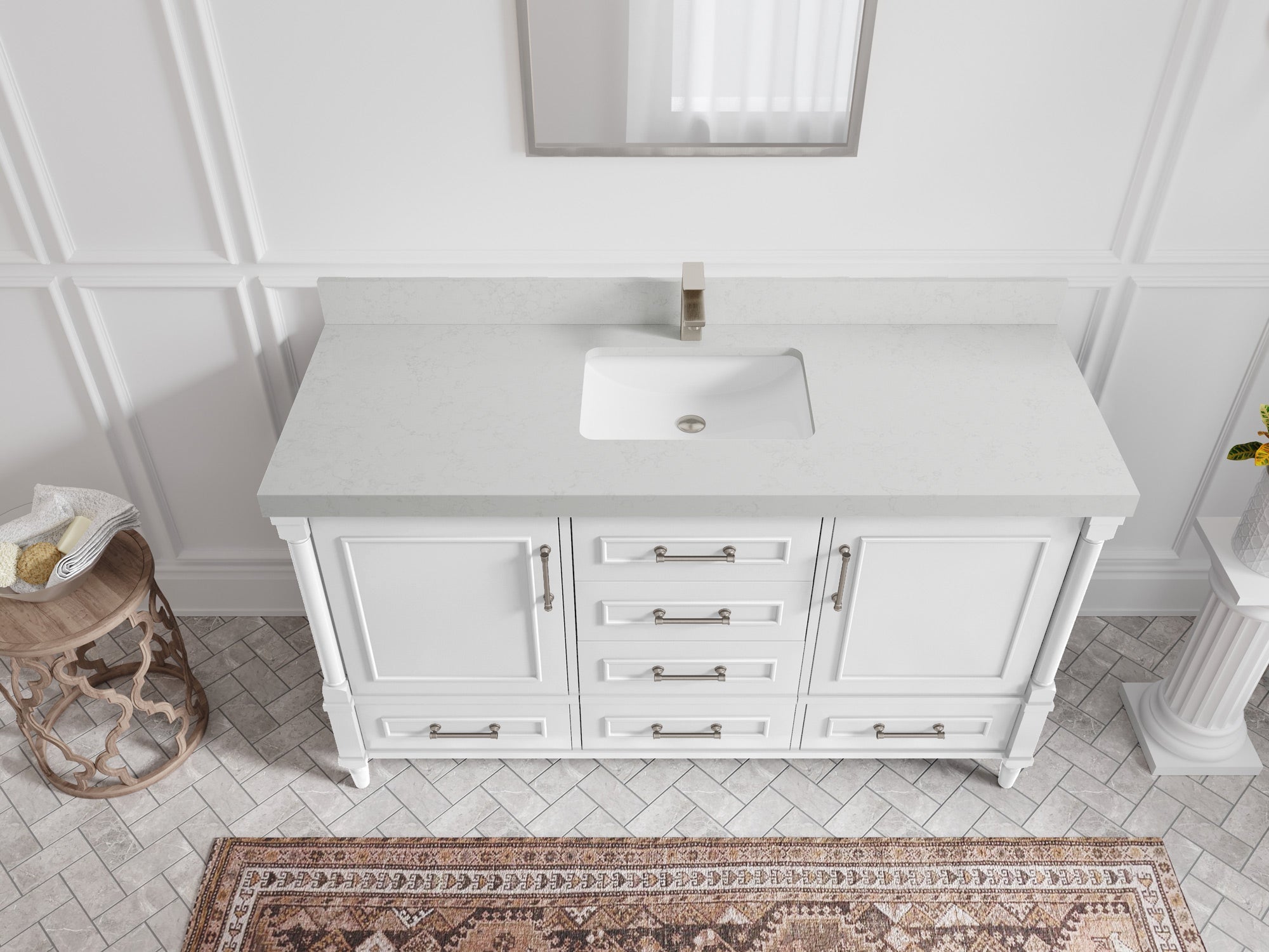 Aberdeen 60 in. W x 22 in. D Single Sink Bathroom Vanity - Willow Bath and Vanity