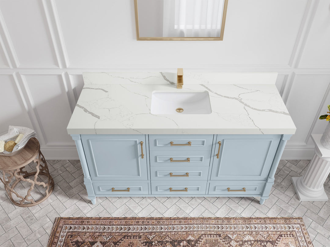 Aberdeen 60 in. W x 22 in. D Single Sink Bathroom Vanity - Willow Bath and Vanity