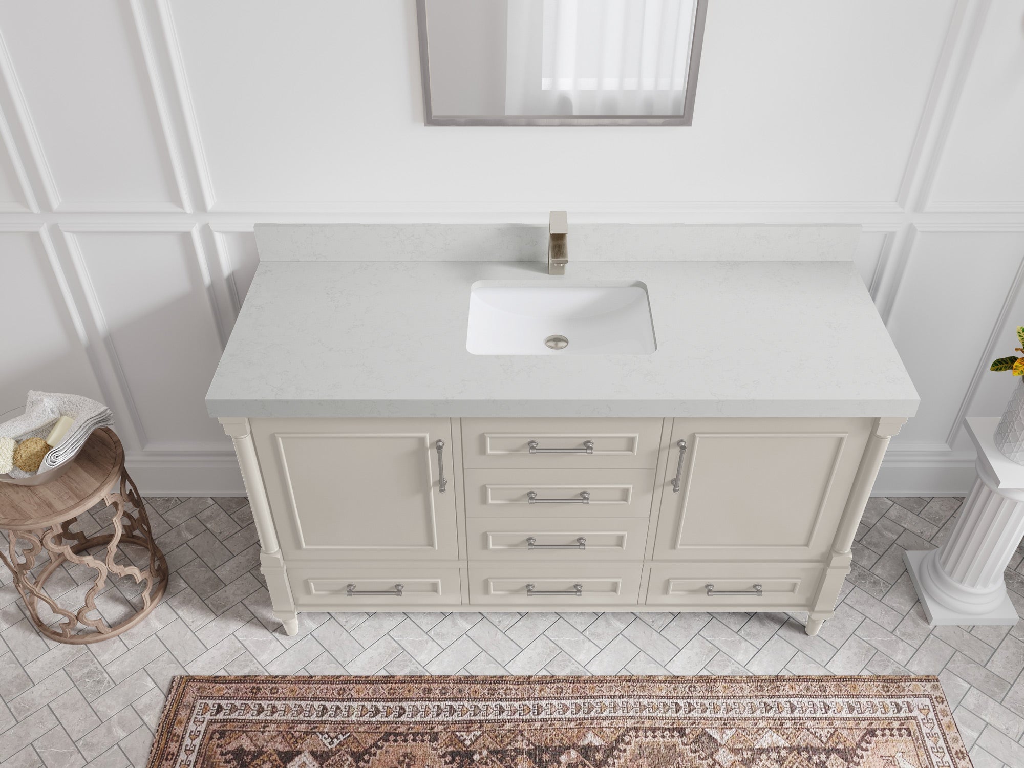 Aberdeen 60 in. W x 22 in. D Single Sink Bathroom Vanity - Willow Bath and Vanity
