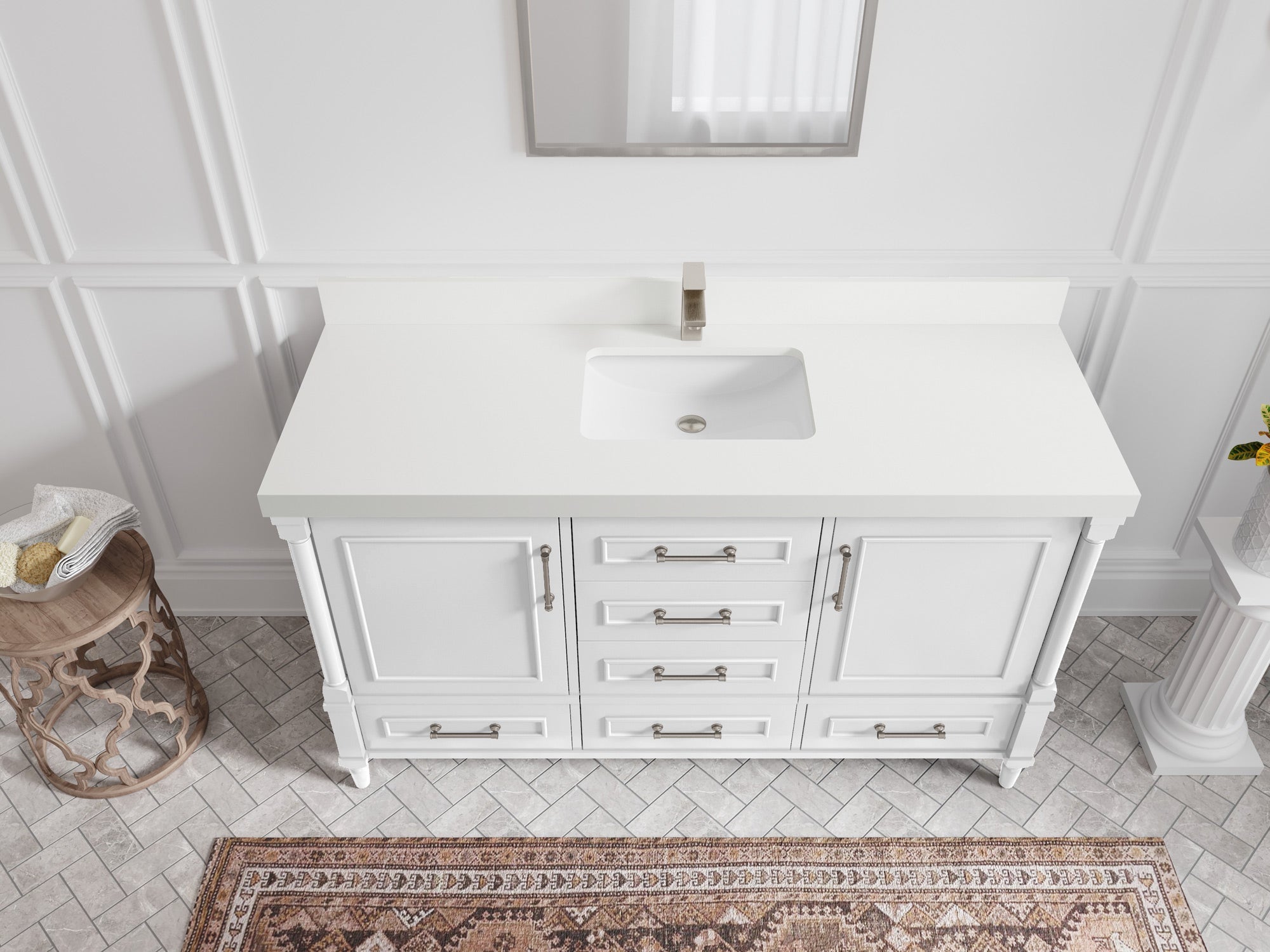 Aberdeen 60 in. W x 22 in. D Single Sink Bathroom Vanity - Willow Bath and Vanity