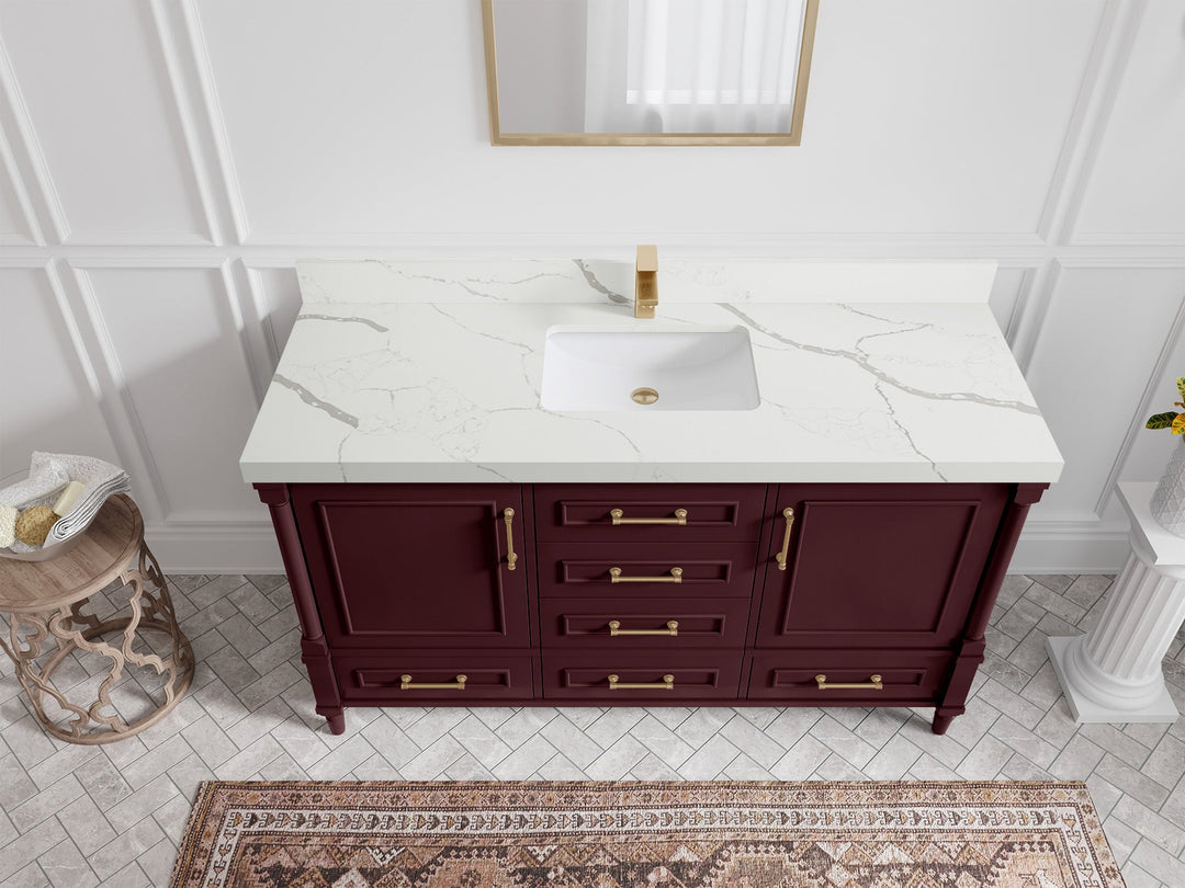Aberdeen 60 in. W x 22 in. D Single Sink Bathroom Vanity - Willow Bath and Vanity