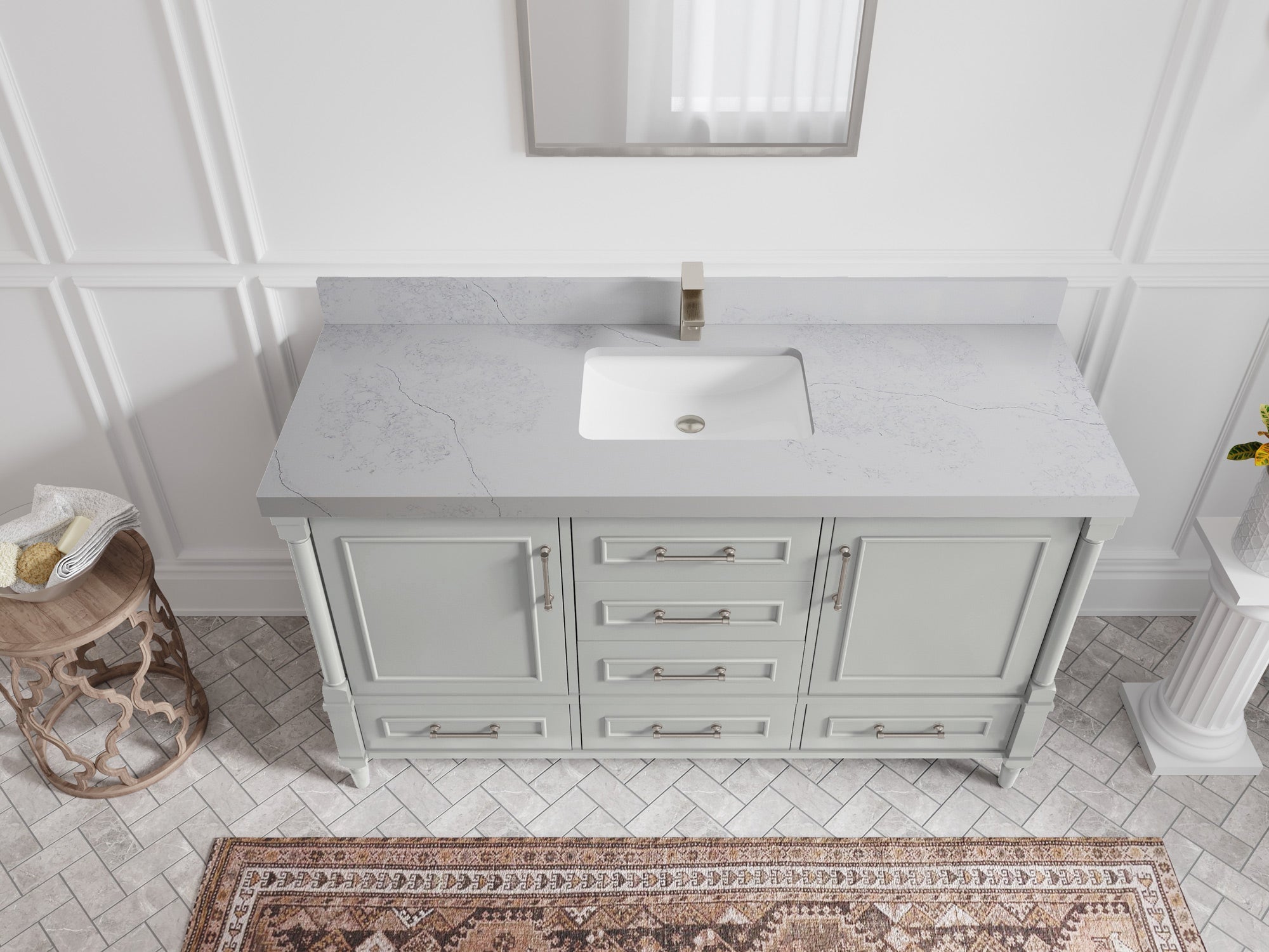 Aberdeen 60 in. W x 22 in. D Single Sink Bathroom Vanity - Willow Bath and Vanity