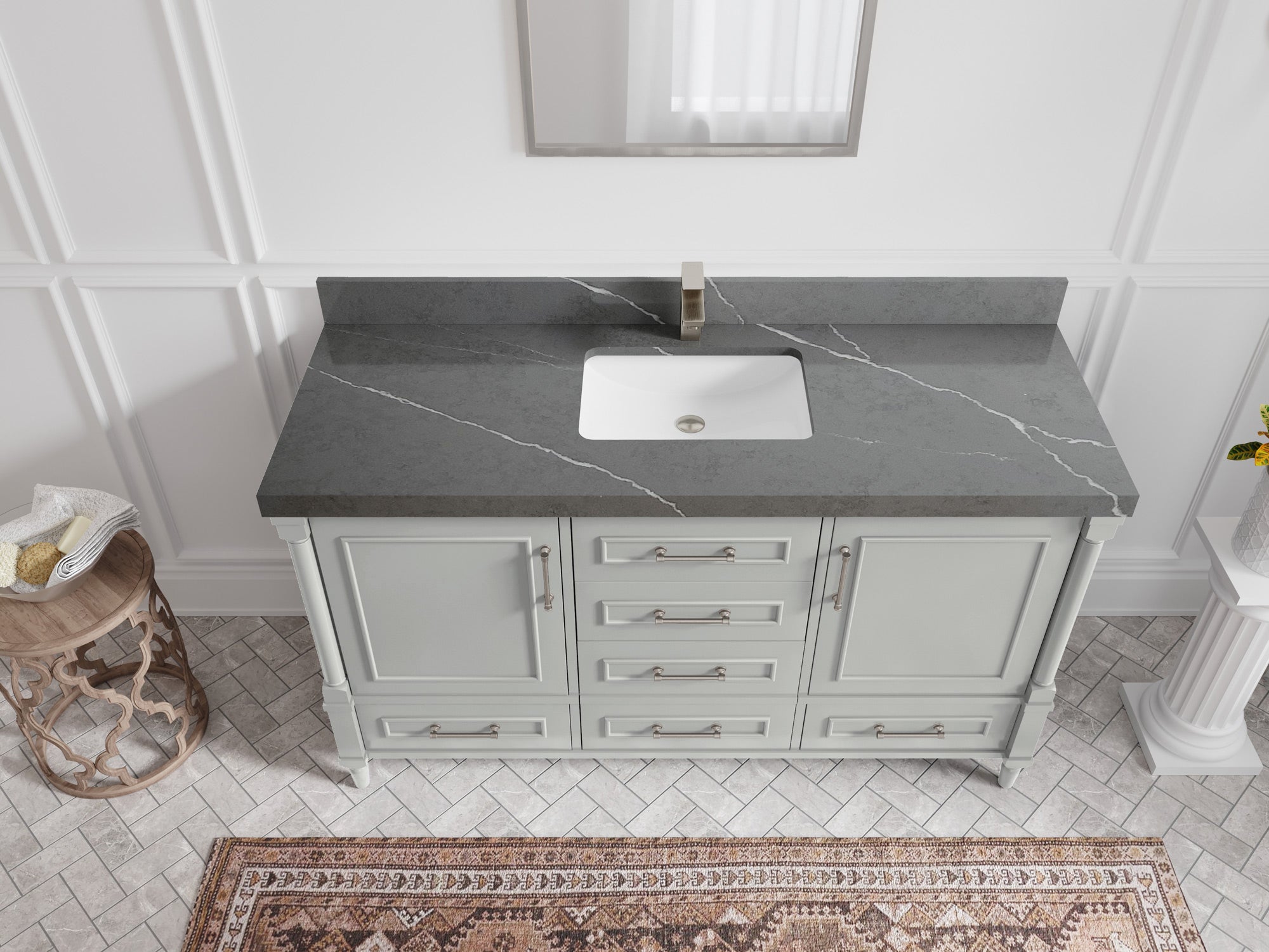 Aberdeen 60 in. W x 22 in. D Single Sink Bathroom Vanity - Willow Bath and Vanity