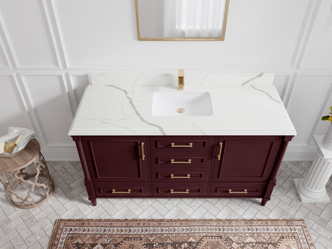 Aberdeen 60 in. W x 22 in. D Single Sink Bathroom Vanity - Willow Bath and Vanity