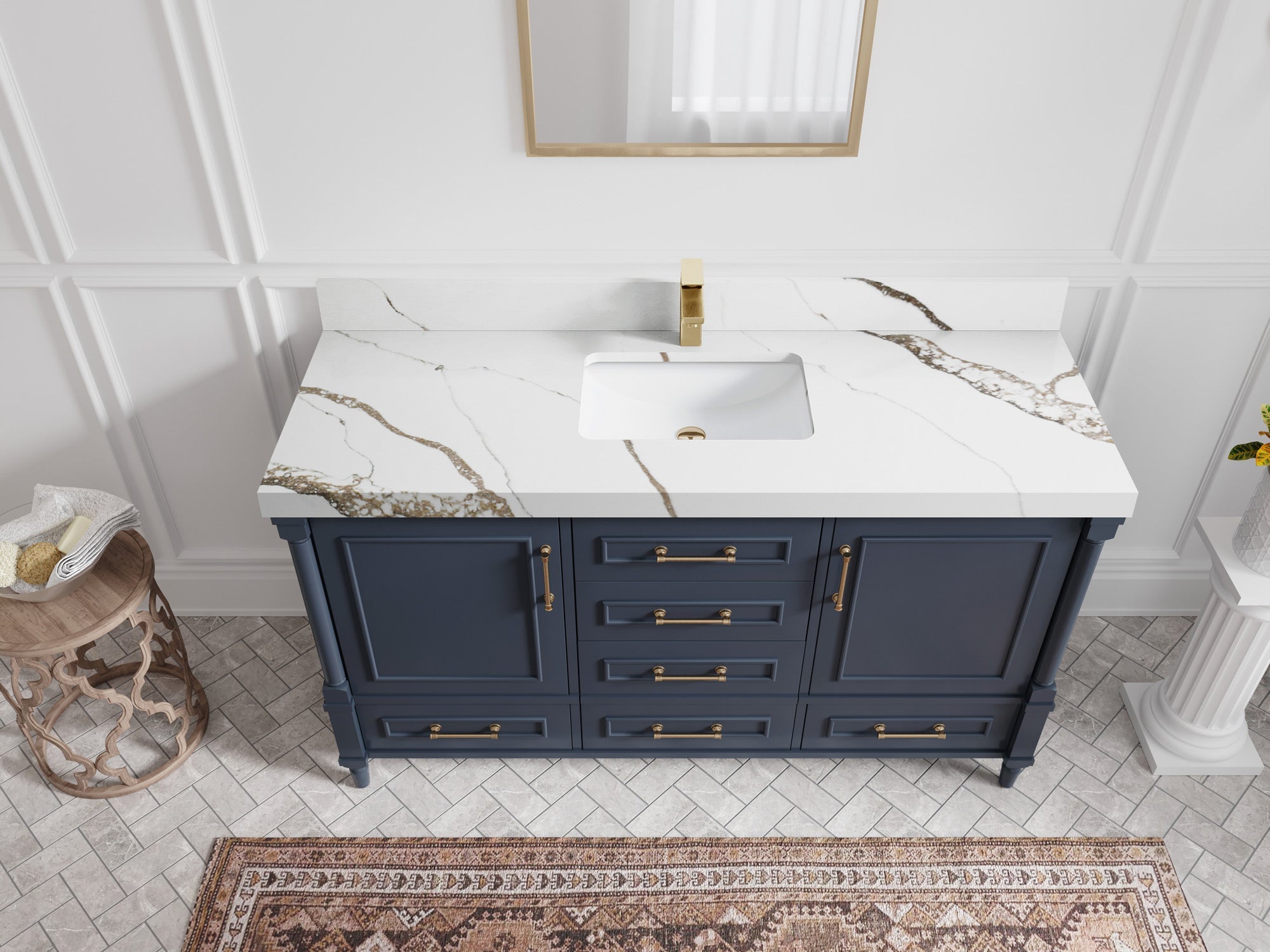 Aberdeen 60 in. W x 22 in. D Single Sink Bathroom Vanity - Willow Bath and Vanity
