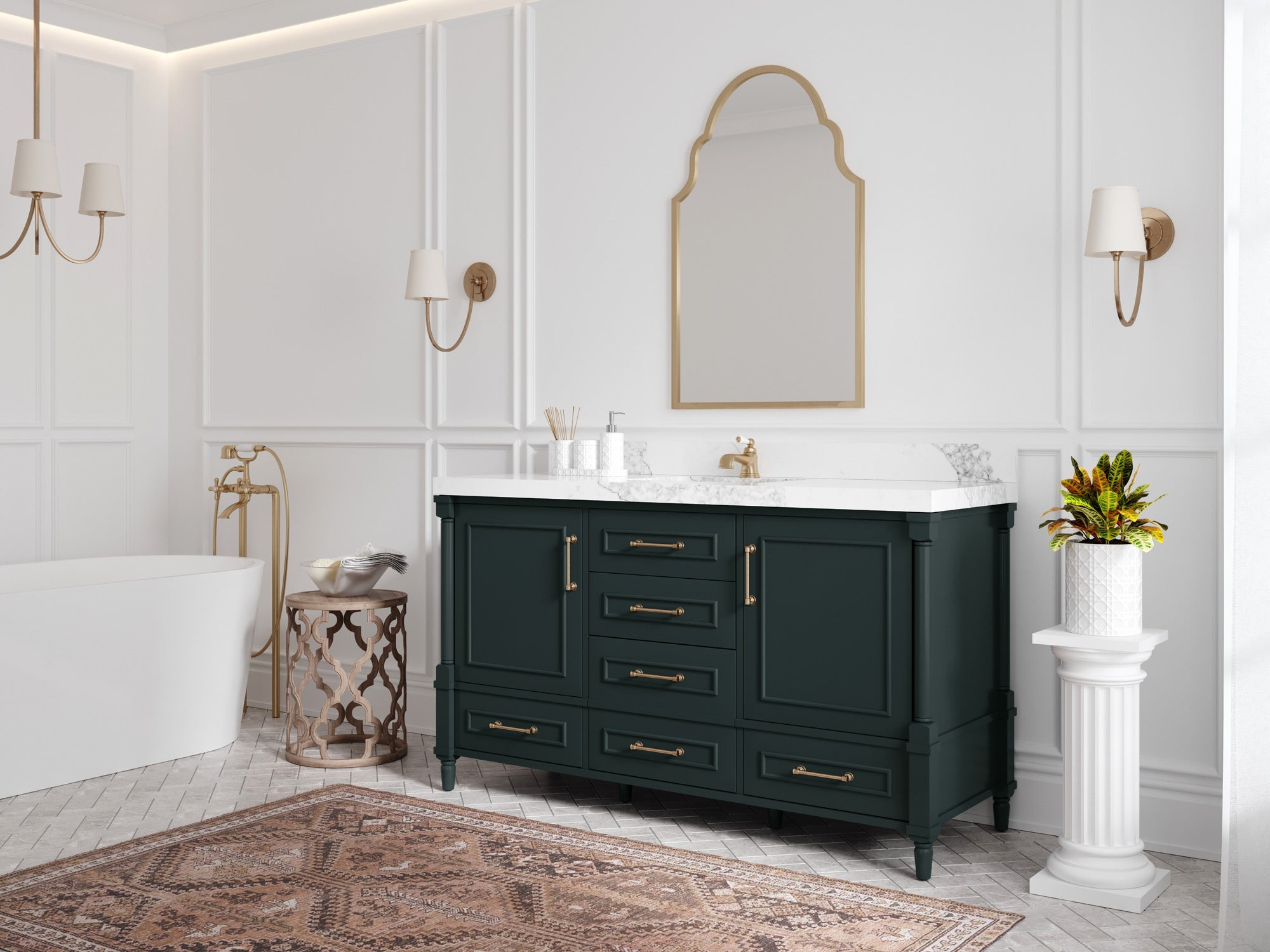 Aberdeen 60 in. W x 22 in. D Single Sink Bathroom Vanity - Willow Bath and Vanity