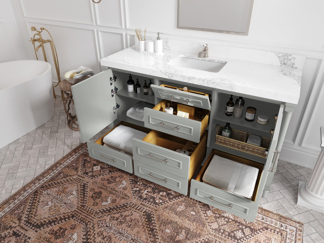 Aberdeen 60 in. W x 22 in. D Single Sink Bathroom Vanity - Willow Bath and Vanity