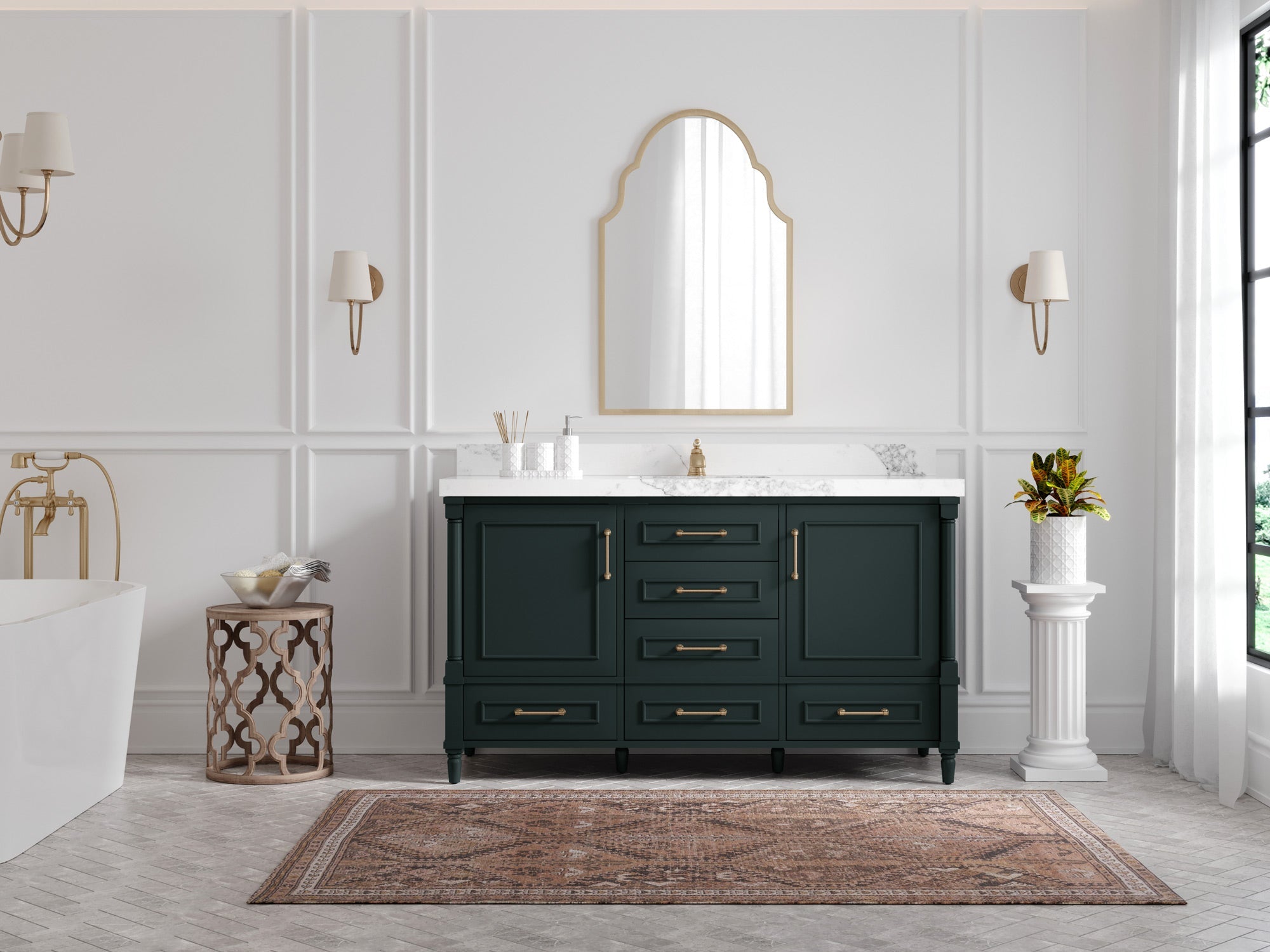 Aberdeen 60 in. W x 22 in. D Single Sink Bathroom Vanity - Willow Bath and Vanity