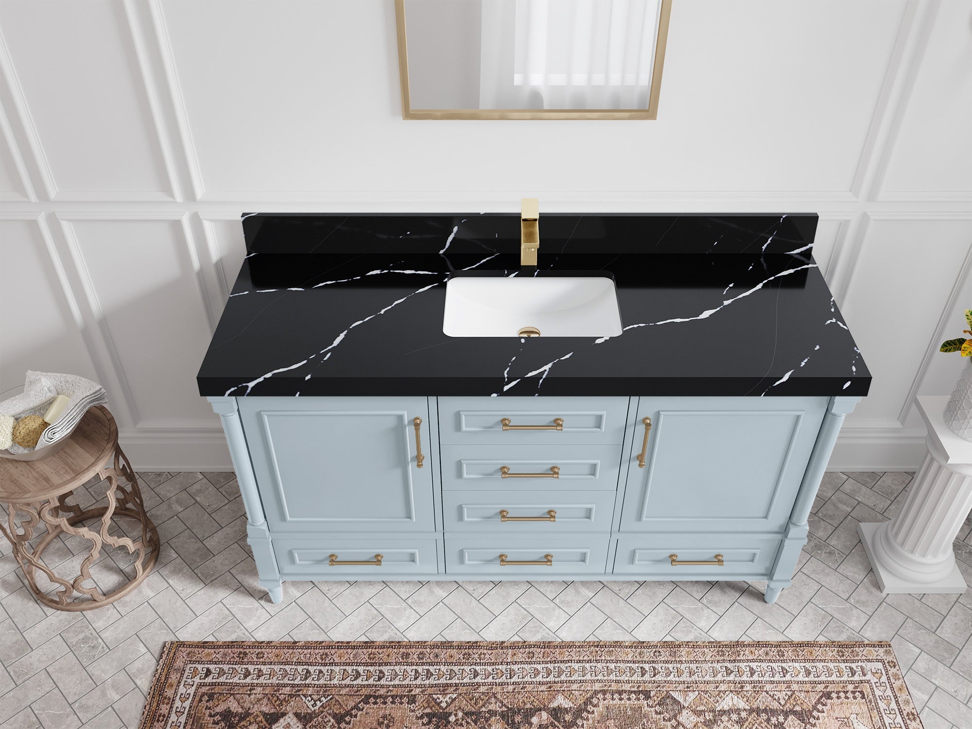 Aberdeen 60 in. W x 22 in. D Single Sink Bathroom Vanity - Willow Bath and Vanity