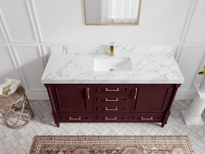 Aberdeen 60 in. W x 22 in. D Single Sink Bathroom Vanity - photo 19