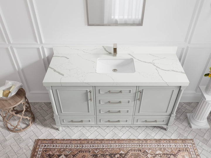 Aberdeen 60 in. W x 22 in. D Single Sink Bathroom Vanity - photo 33