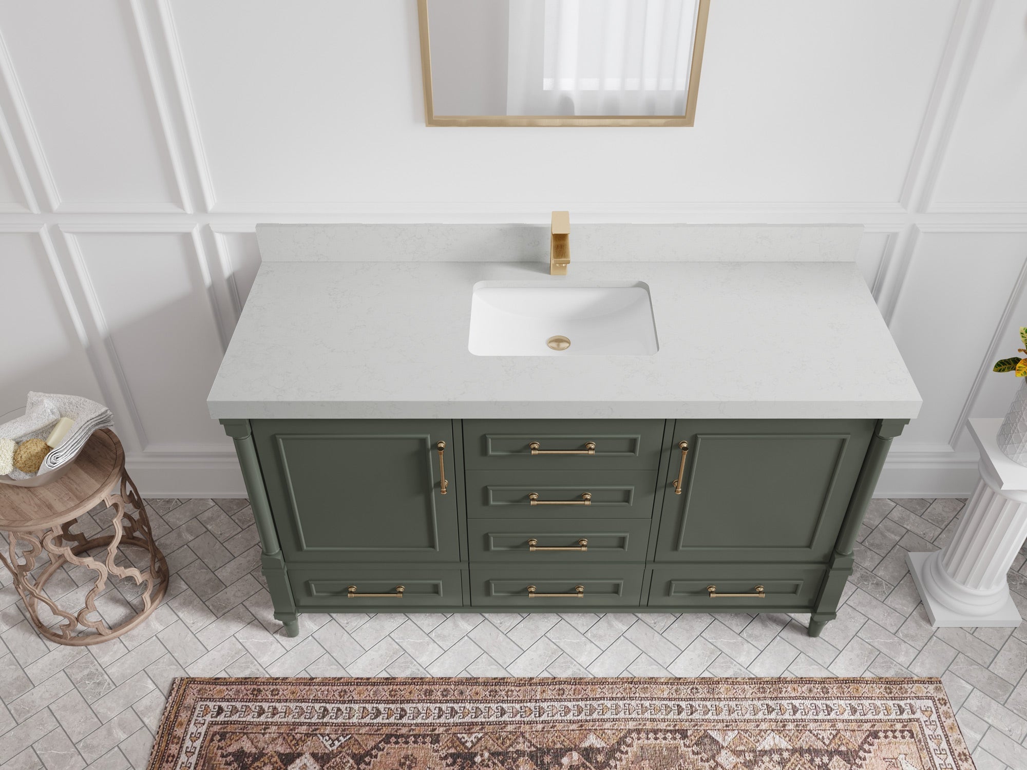 Aberdeen 60 in. W x 22 in. D Single Sink Bathroom Vanity - Willow Bath and Vanity