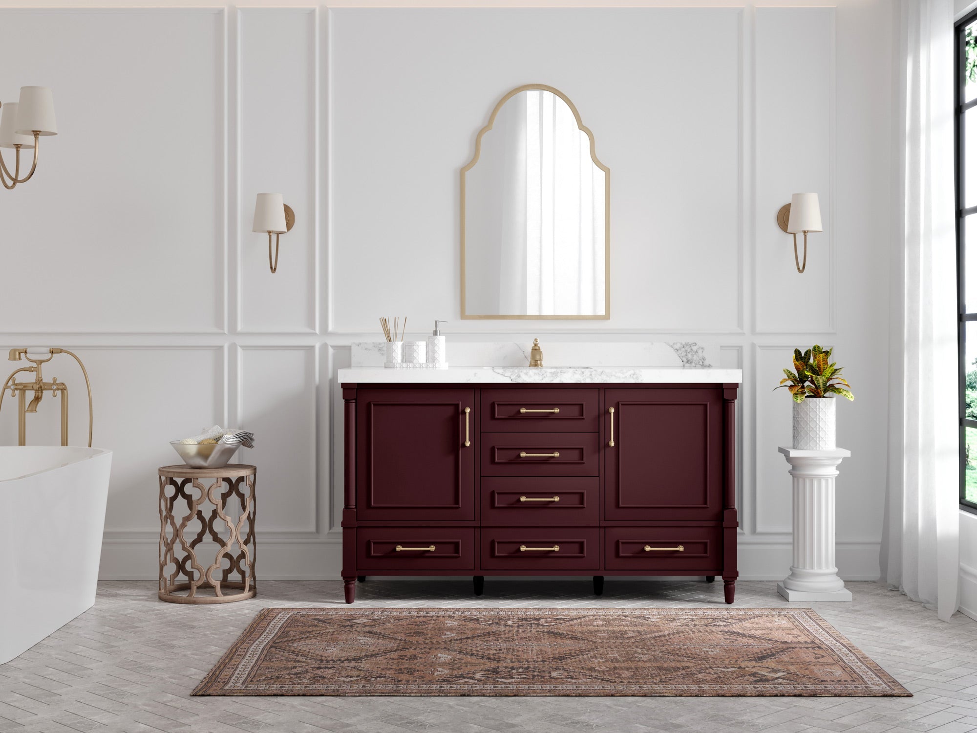 Aberdeen 60 in. W x 22 in. D Single Sink Bathroom Vanity - Willow Bath and Vanity
