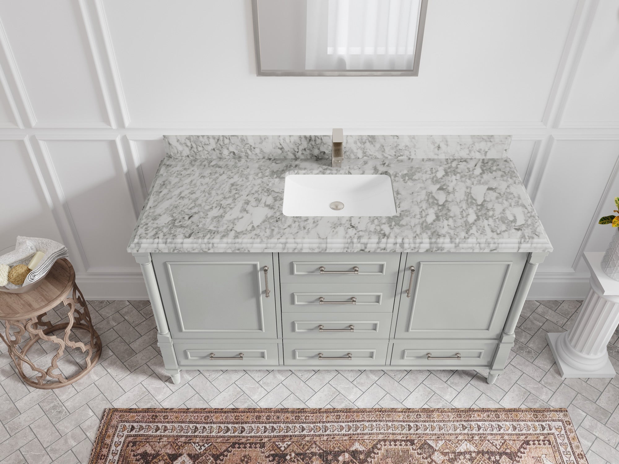 Aberdeen 60 in. W x 22 in. D Single Sink Bathroom Vanity - Willow Bath and Vanity