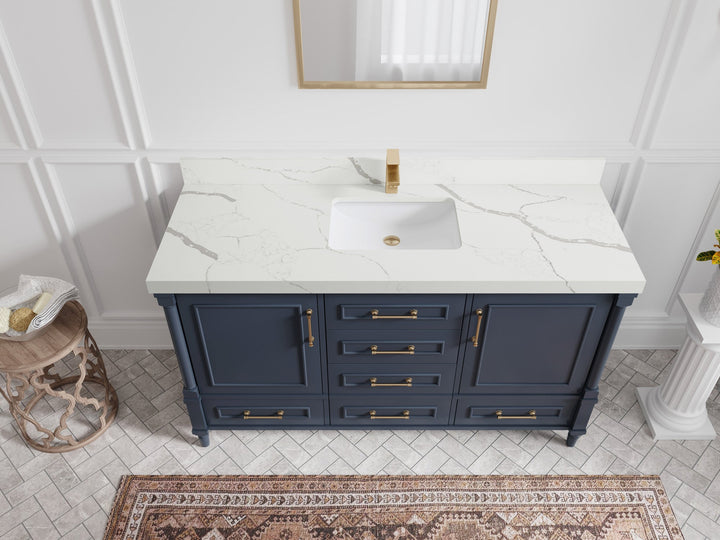 Aberdeen 60 in. W x 22 in. D Single Sink Bathroom Vanity - photo 11
