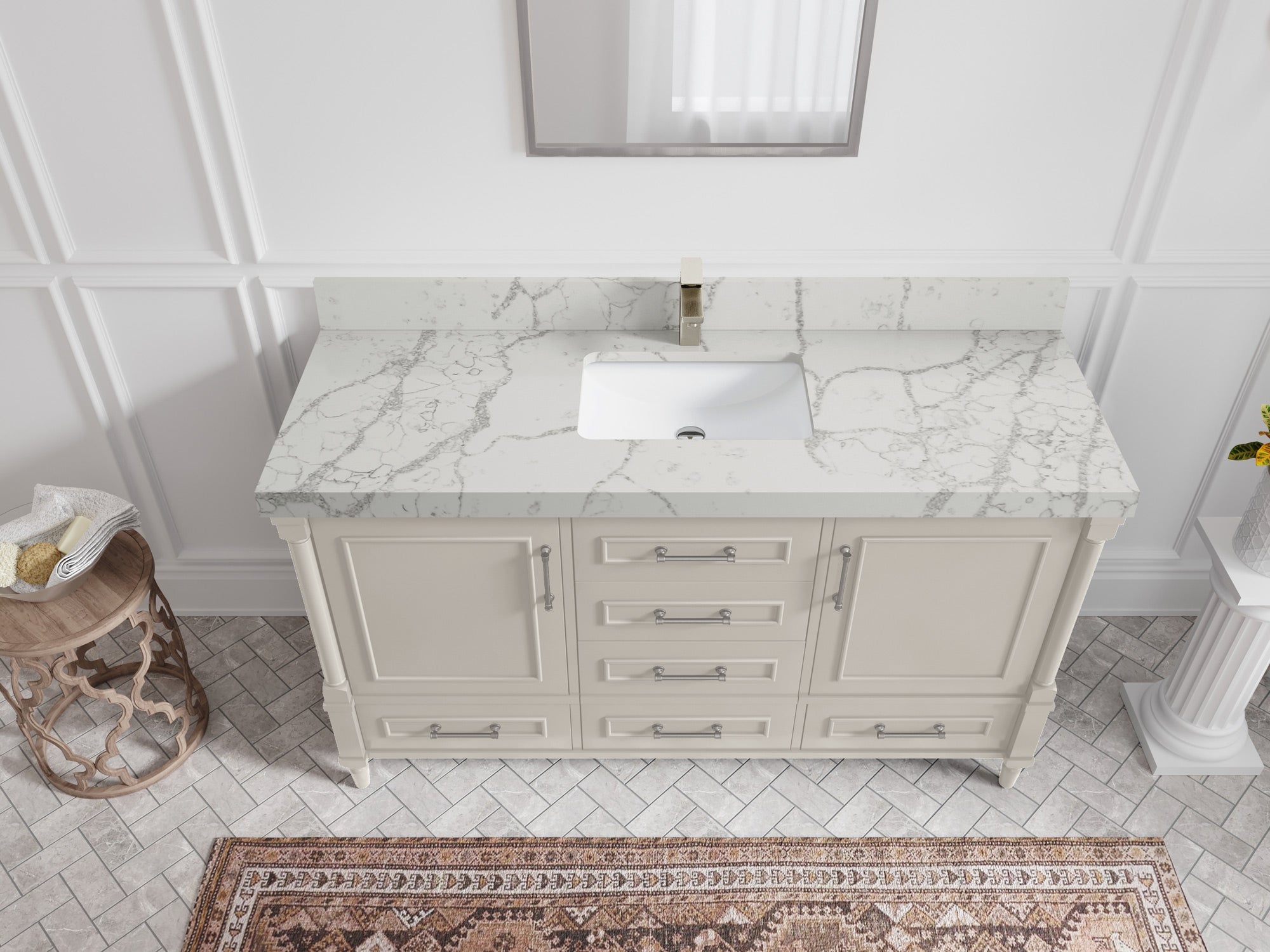 Aberdeen 60 in. W x 22 in. D Single Sink Bathroom Vanity - Willow Bath and Vanity