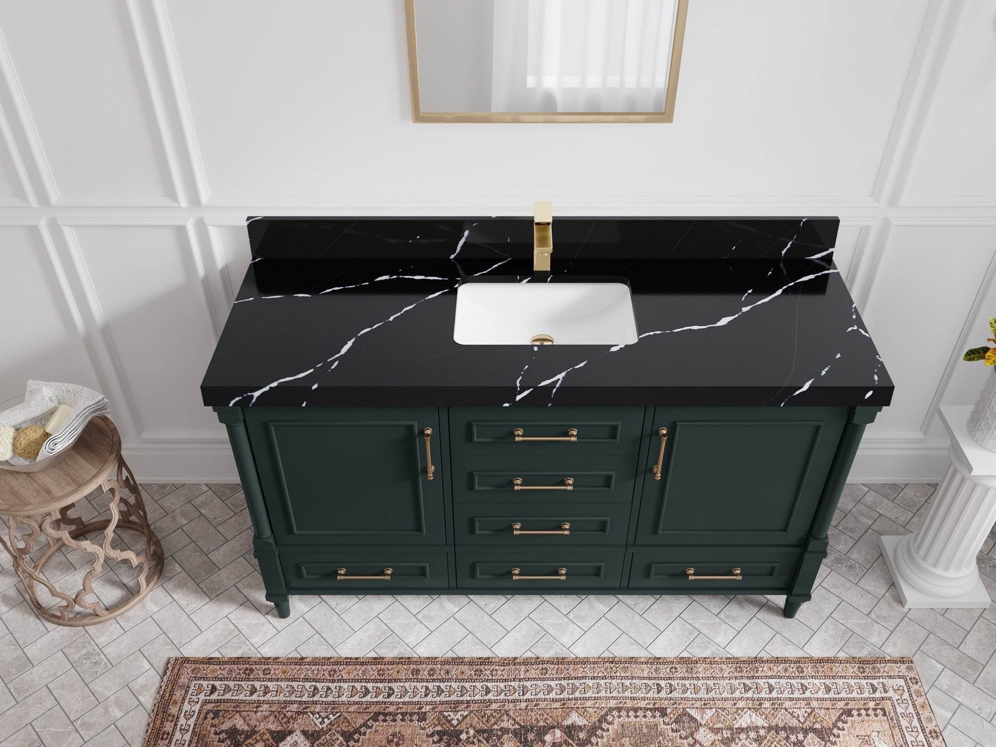 Aberdeen 60 in. W x 22 in. D Single Sink Bathroom Vanity - Willow Bath and Vanity