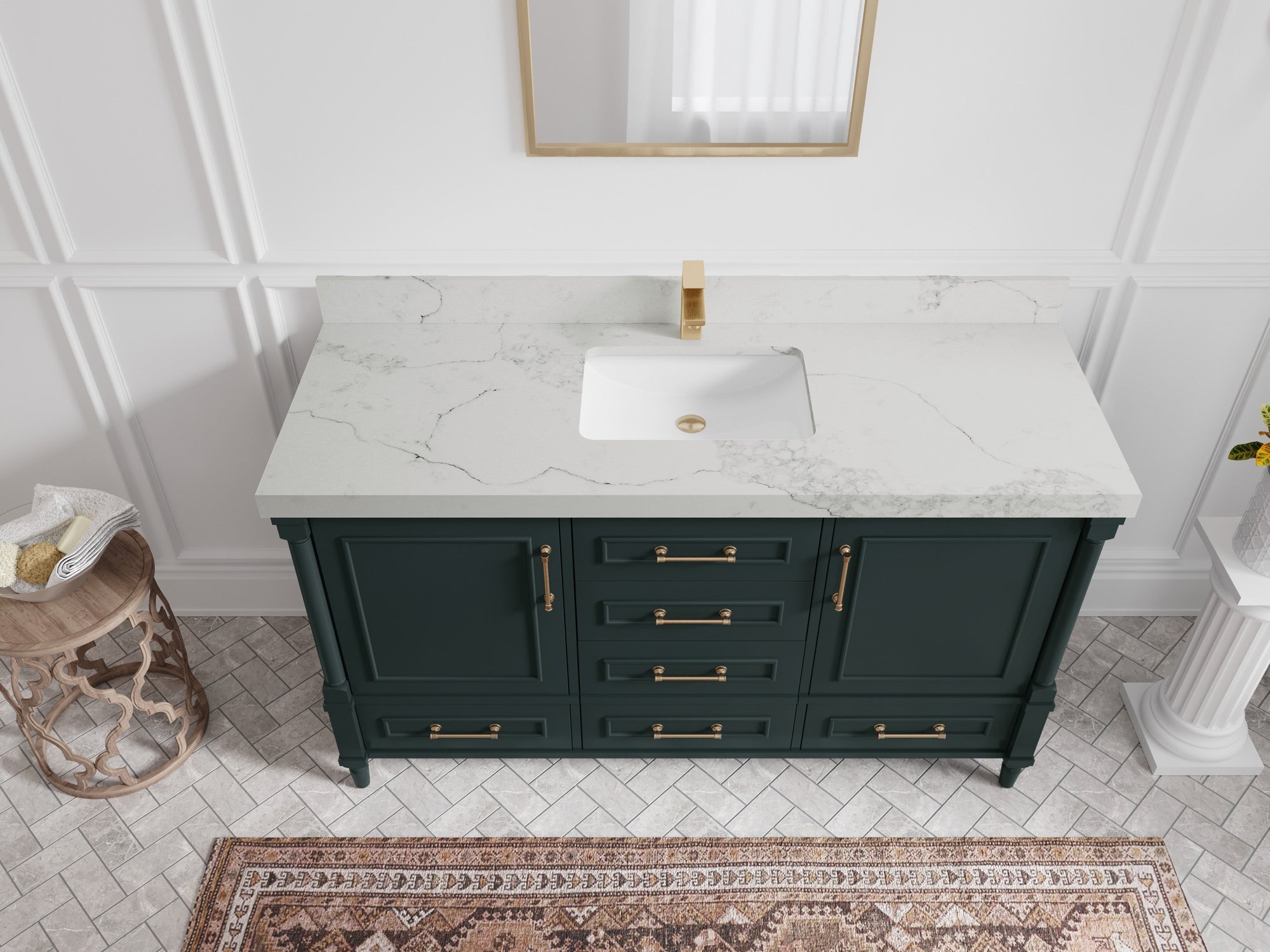 Aberdeen 60 in. W x 22 in. D Single Sink Bathroom Vanity - Willow Bath and Vanity