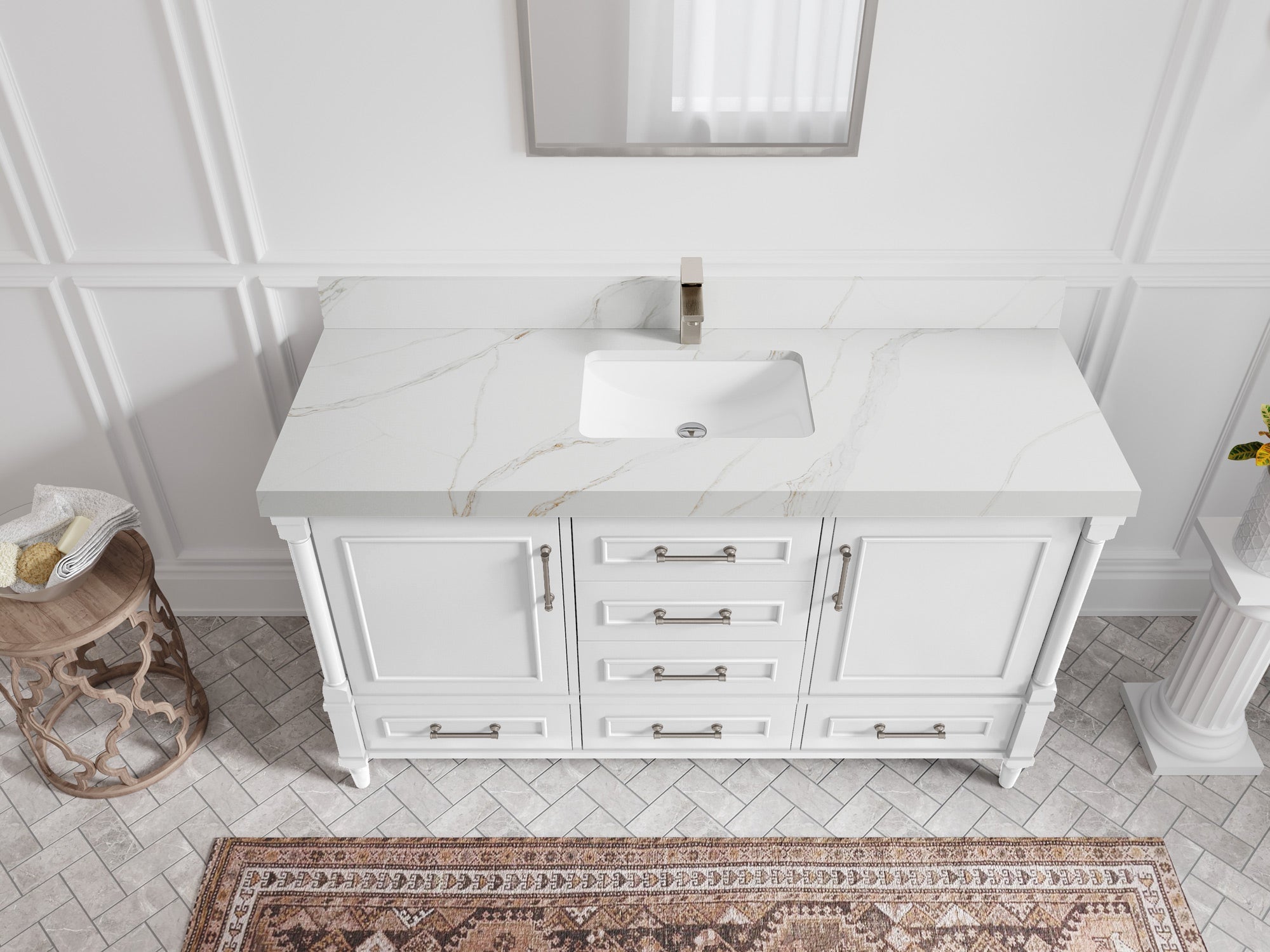 Aberdeen 60 in. W x 22 in. D Single Sink Bathroom Vanity - Willow Bath and Vanity