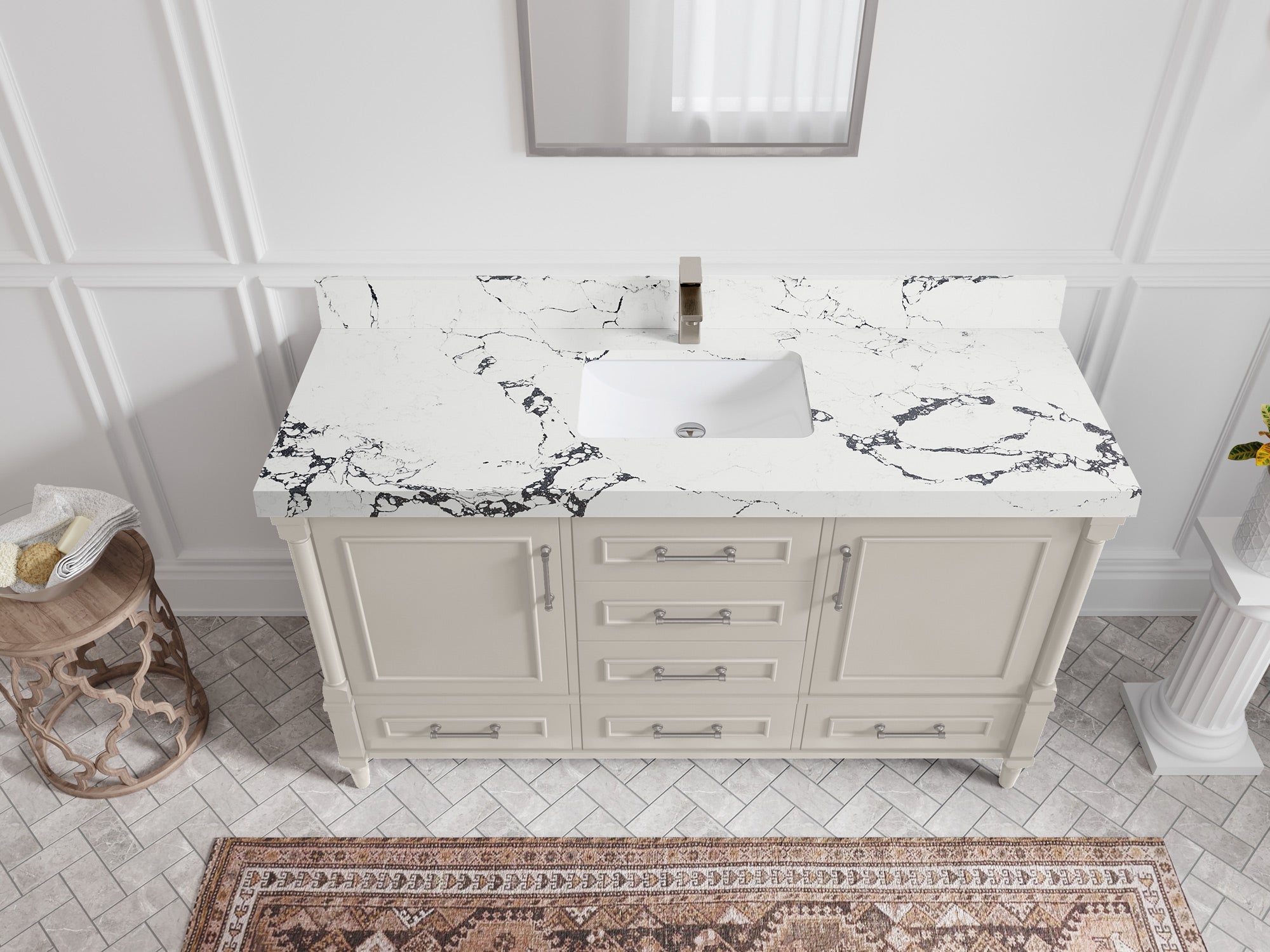 Aberdeen 60 in. W x 22 in. D Single Sink Bathroom Vanity - Willow Bath and Vanity