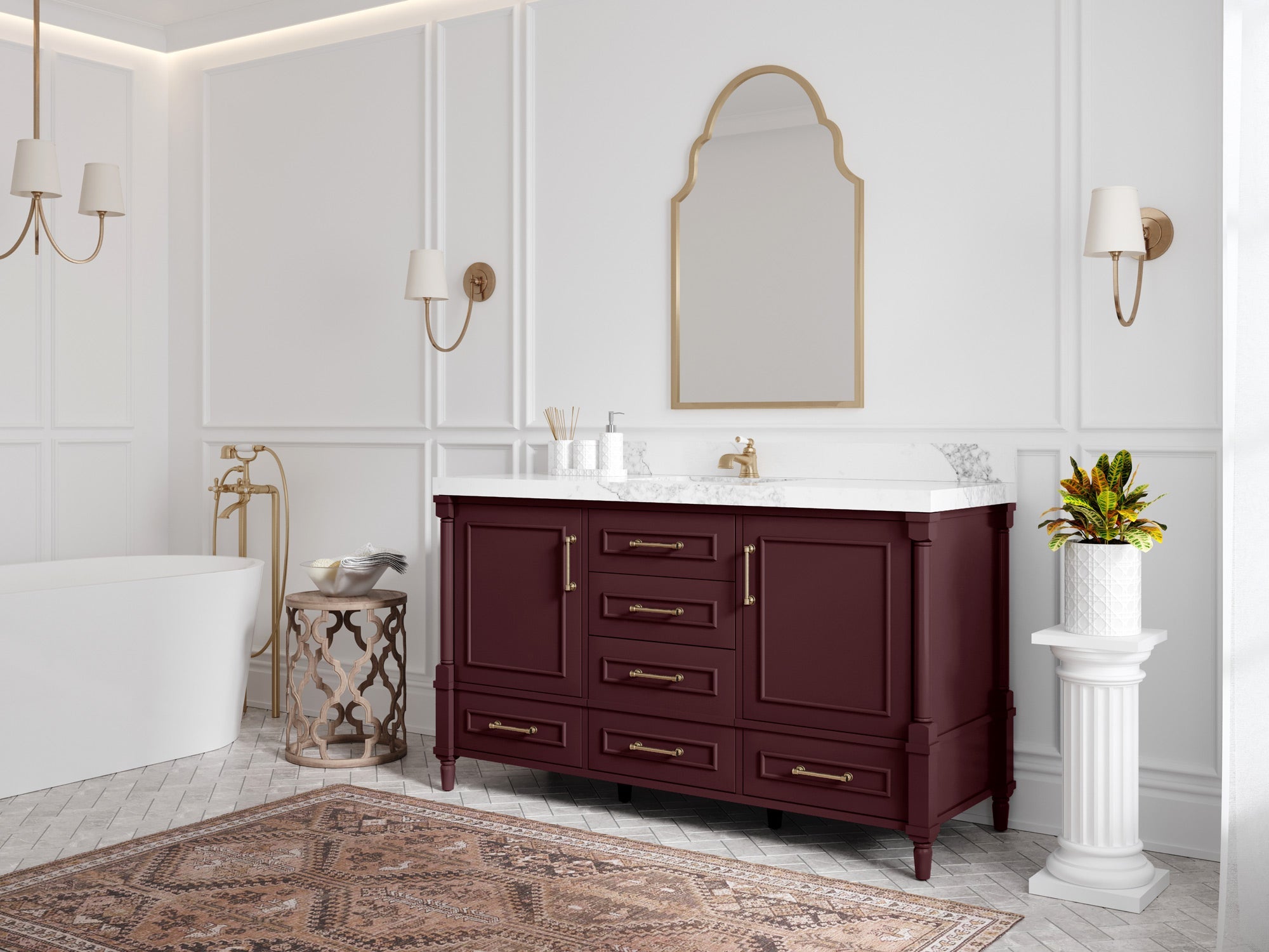 Aberdeen 60 in. W x 22 in. D Single Sink Bathroom Vanity - Willow Bath and Vanity
