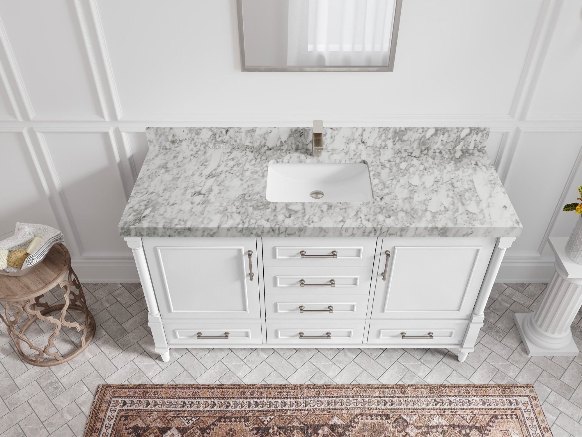 Aberdeen 60 in. W x 22 in. D Single Sink Bathroom Vanity - Willow Bath and Vanity