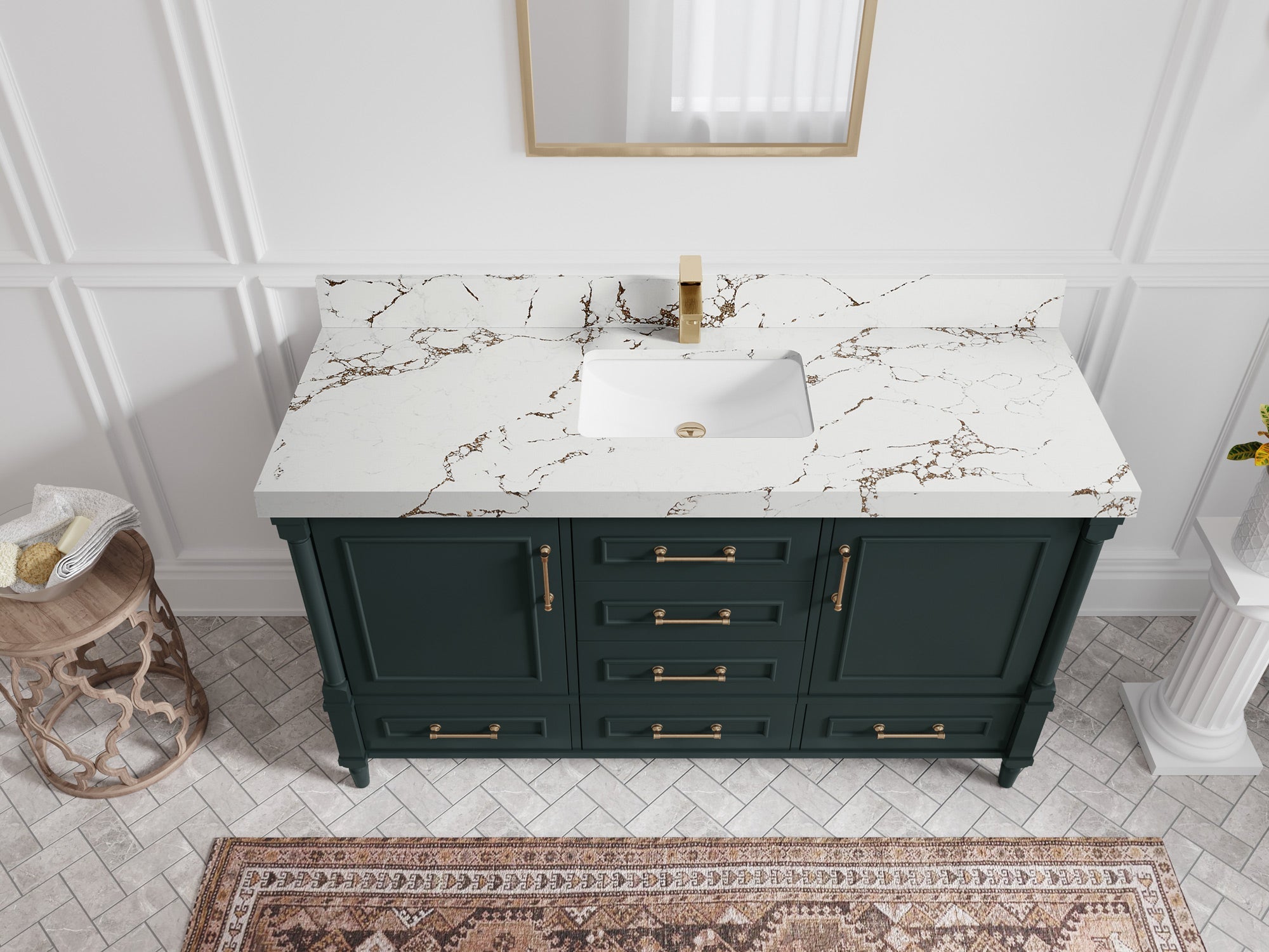 Aberdeen 60 in. W x 22 in. D Single Sink Bathroom Vanity - Willow Bath and Vanity