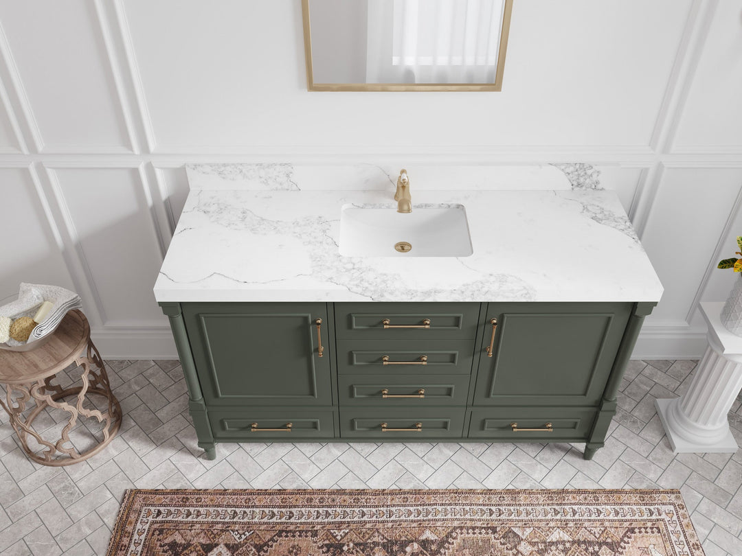 Aberdeen 60 in. W x 22 in. D Single Sink Bathroom Vanity - Willow Bath and Vanity