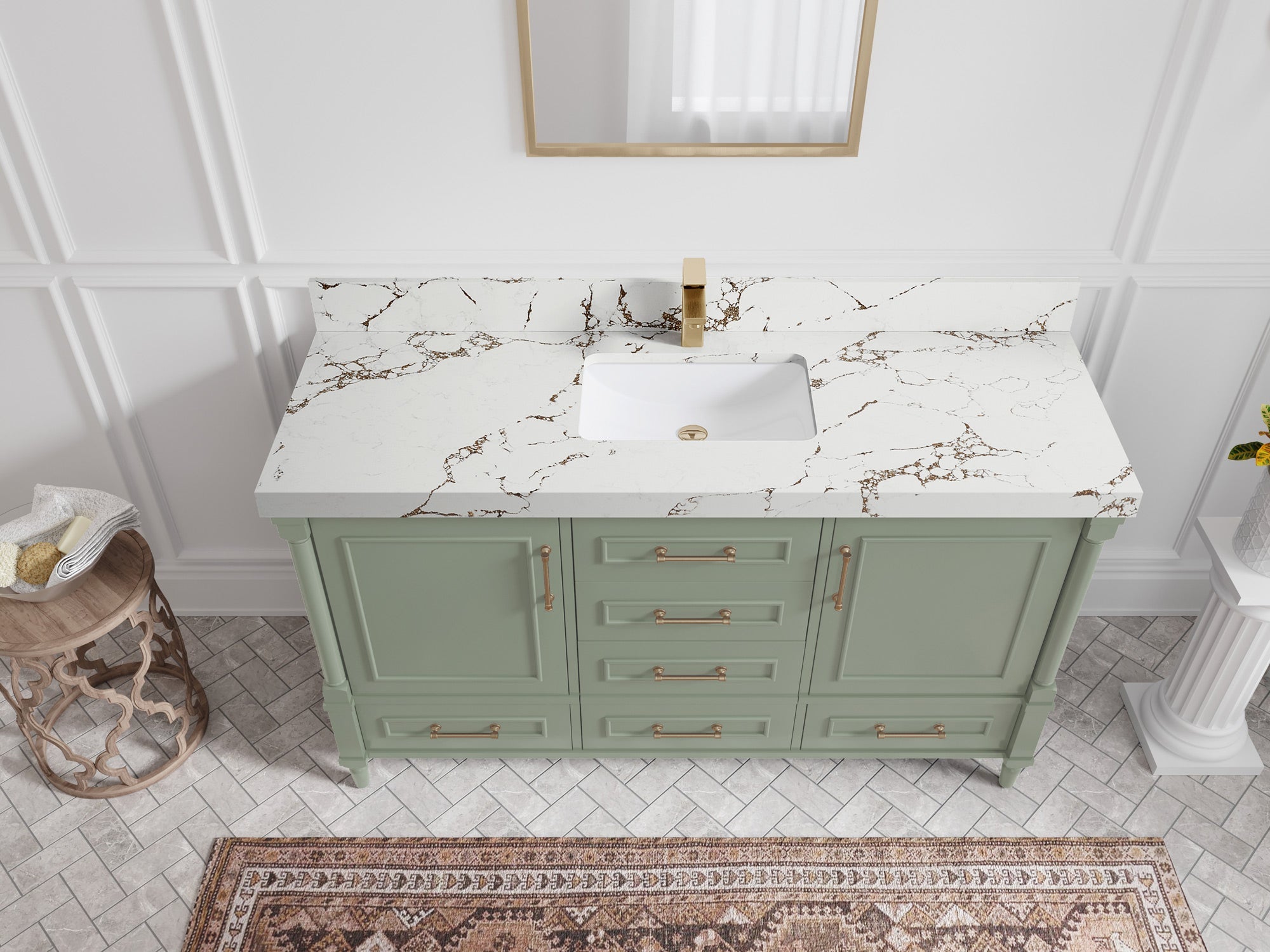 Aberdeen 60 in. W x 22 in. D Single Sink Bathroom Vanity - Willow Bath and Vanity