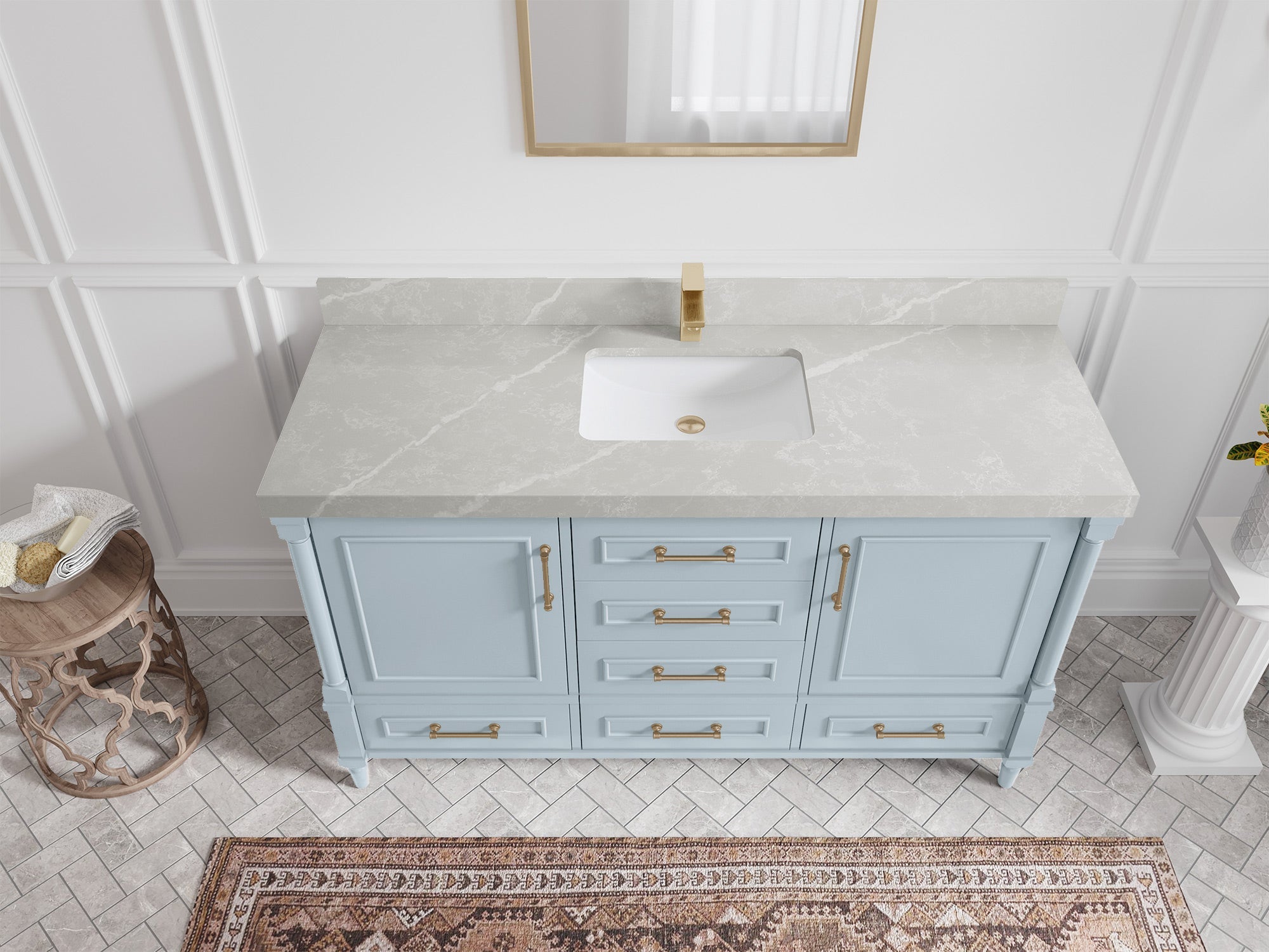 Aberdeen 60 in. W x 22 in. D Single Sink Bathroom Vanity - Willow Bath and Vanity