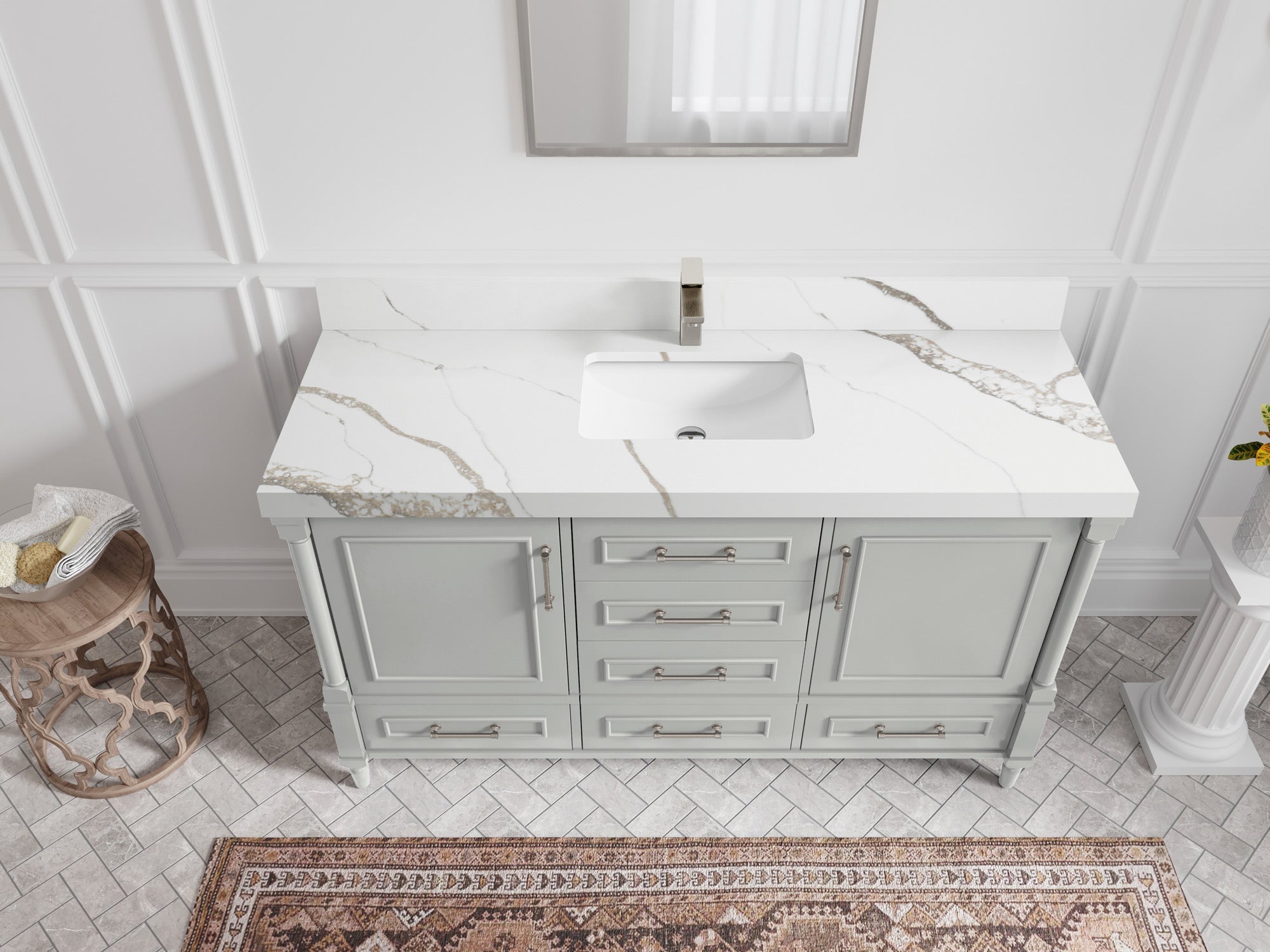 Aberdeen 60 in. W x 22 in. D Single Sink Bathroom Vanity - Willow Bath and Vanity