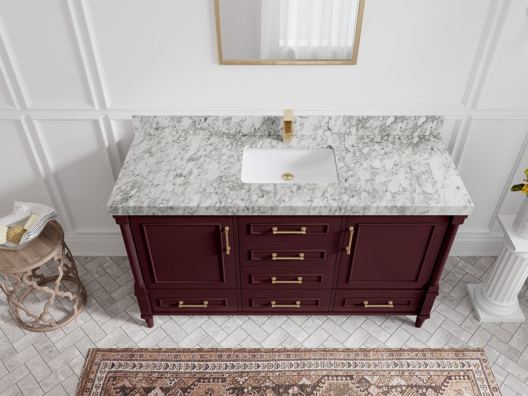 Aberdeen 60 in. W x 22 in. D Single Sink Bathroom Vanity - Willow Bath and Vanity