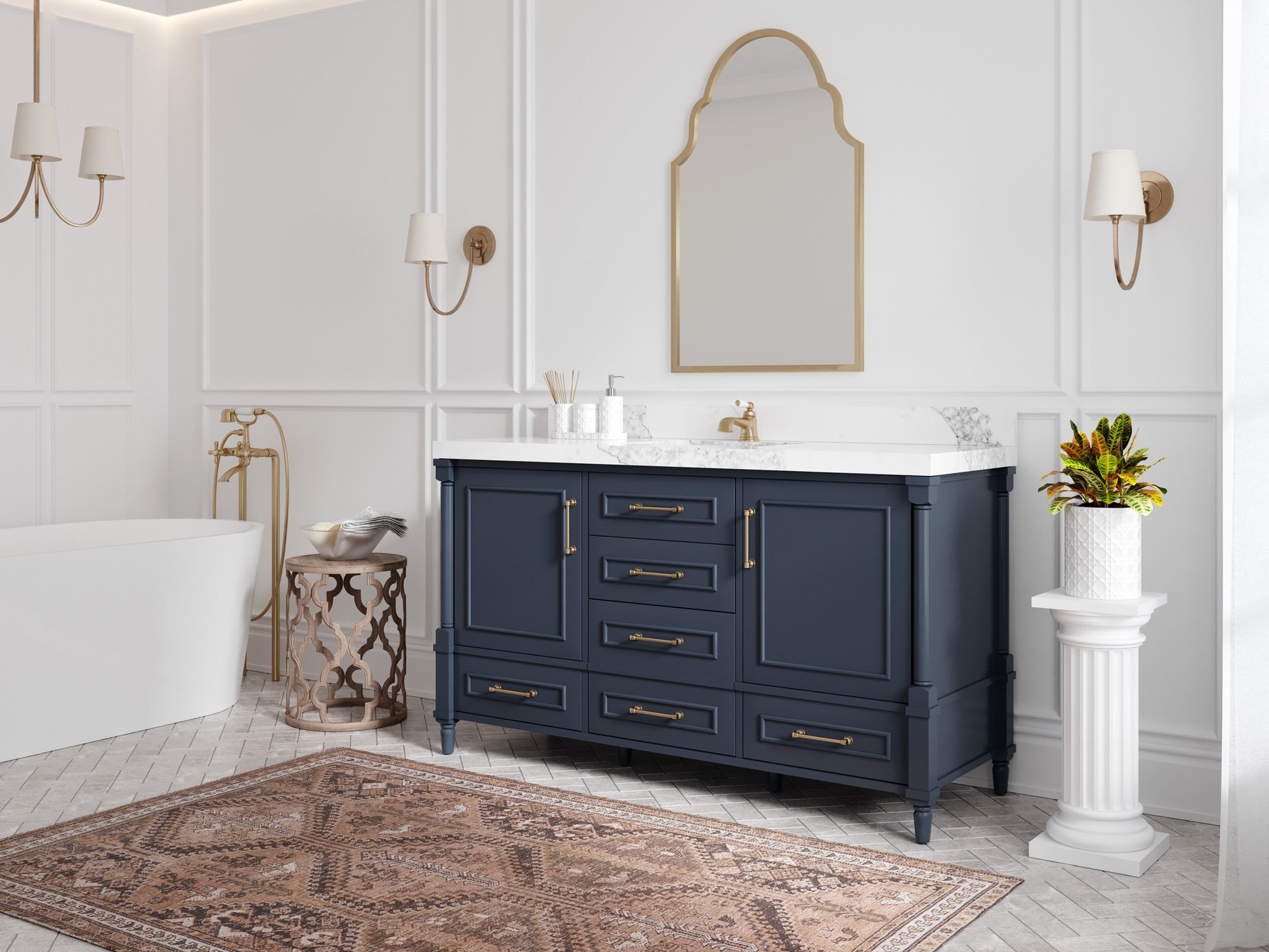 Aberdeen 60 in. W x 22 in. D Single Sink Bathroom Vanity - Willow Bath and Vanity