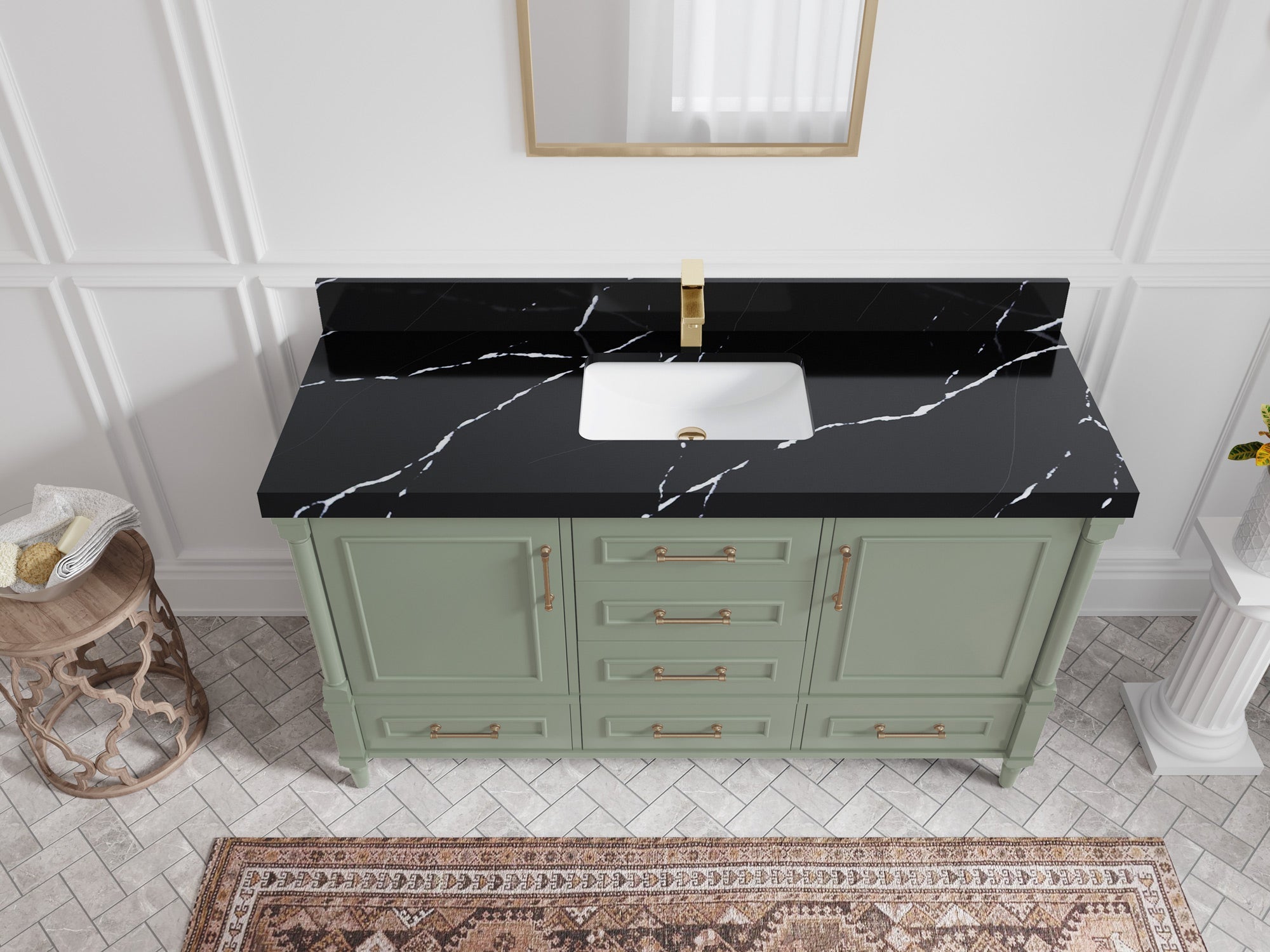 Aberdeen 60 in. W x 22 in. D Single Sink Bathroom Vanity - Willow Bath and Vanity