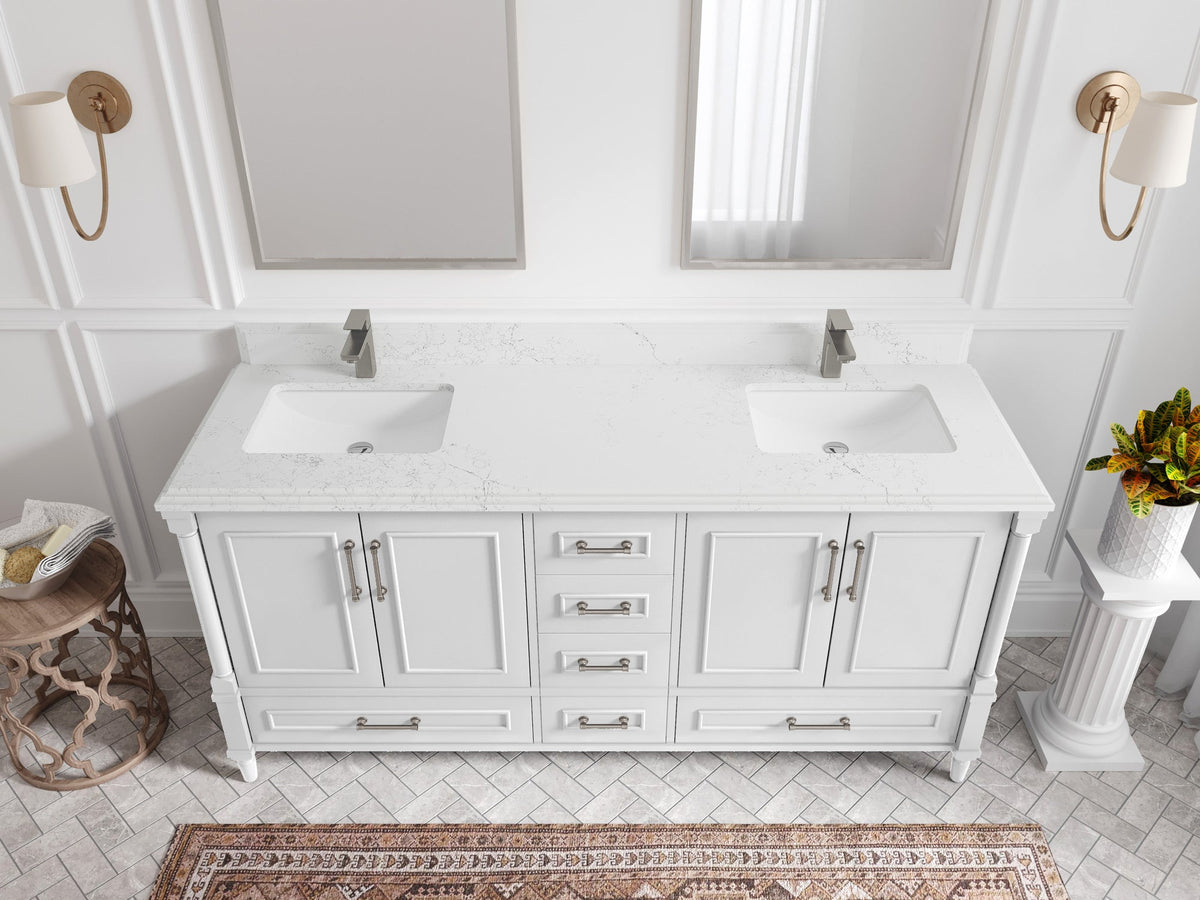 Aberdeen 72 in. W x 22 in. D Double Sink Bathroom Vanity - Willow Bath and Vanity