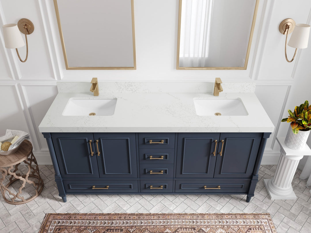 Aberdeen 72 in. W x 22 in. D Double Sink Bathroom Vanity - Willow Bath and Vanity