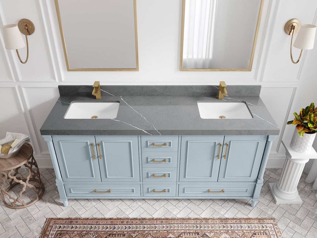 Aberdeen 72 in. W x 22 in. D Double Sink Bathroom Vanity - Willow Bath and Vanity