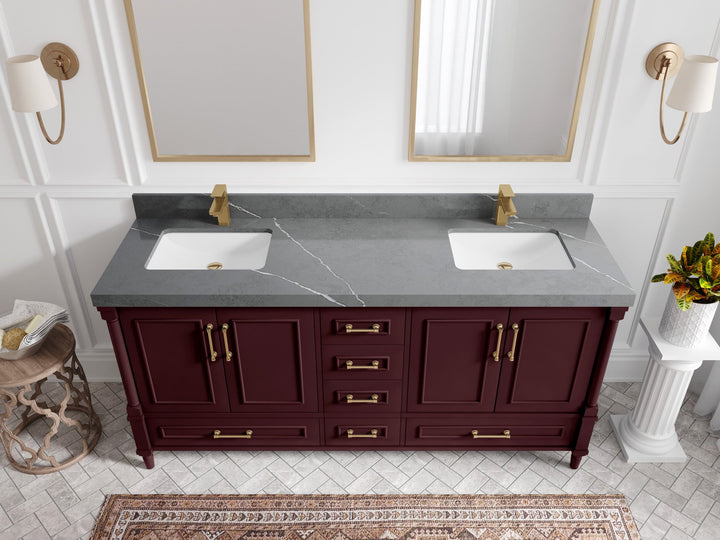 Aberdeen 72 in. W x 22 in. D Double Sink Bathroom Vanity - photo 33