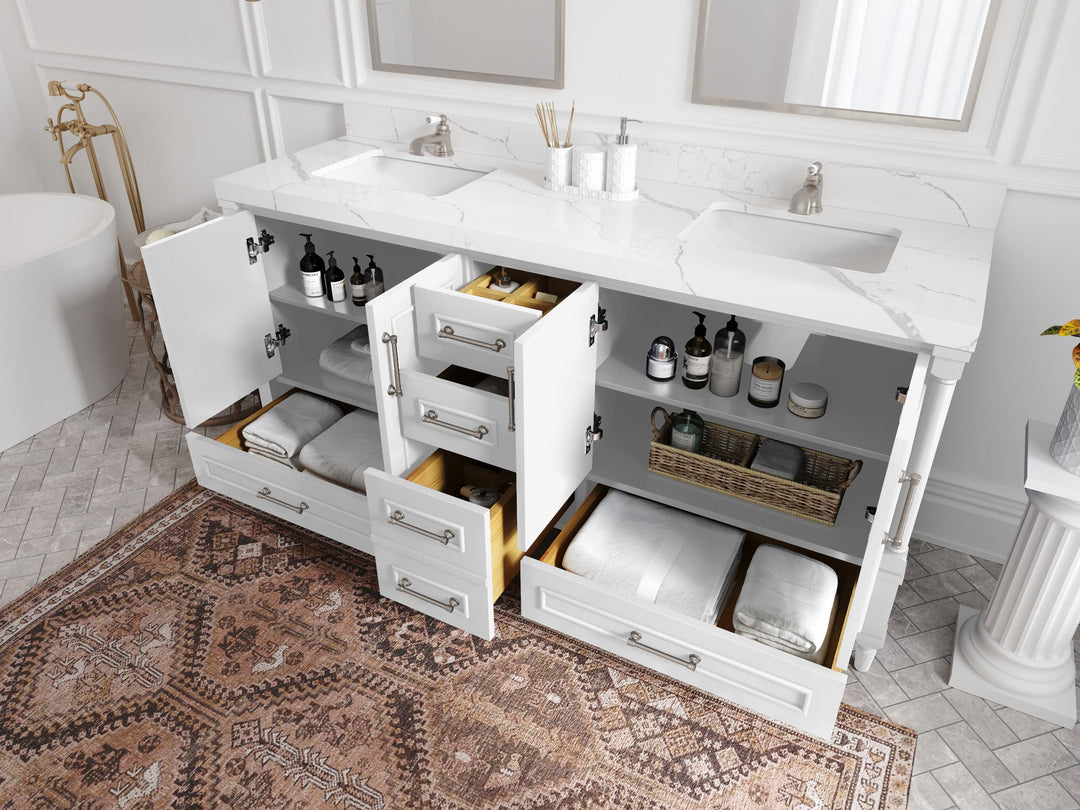 Aberdeen 72 in. W x 22 in. D Double Sink Bathroom Vanity - Willow Bath and Vanity