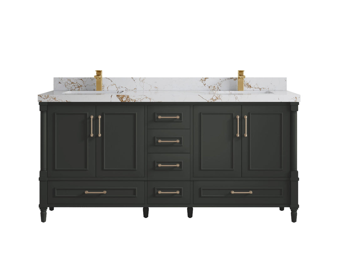 Aberdeen 72 in. W x 22 in. D Double Sink Bathroom Vanity - Willow Bath and Vanity