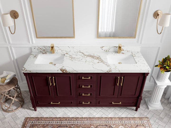 Aberdeen 72 in. W x 22 in. D Double Sink Bathroom Vanity - photo 37