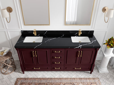 Aberdeen 72 in. W x 22 in. D Double Sink Bathroom Vanity - Willow Bath and Vanity