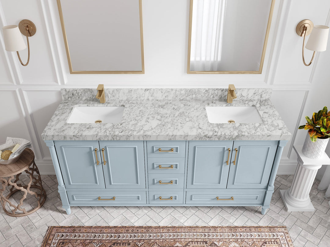 Aberdeen 72 in. W x 22 in. D Double Sink Bathroom Vanity - Willow Bath and Vanity